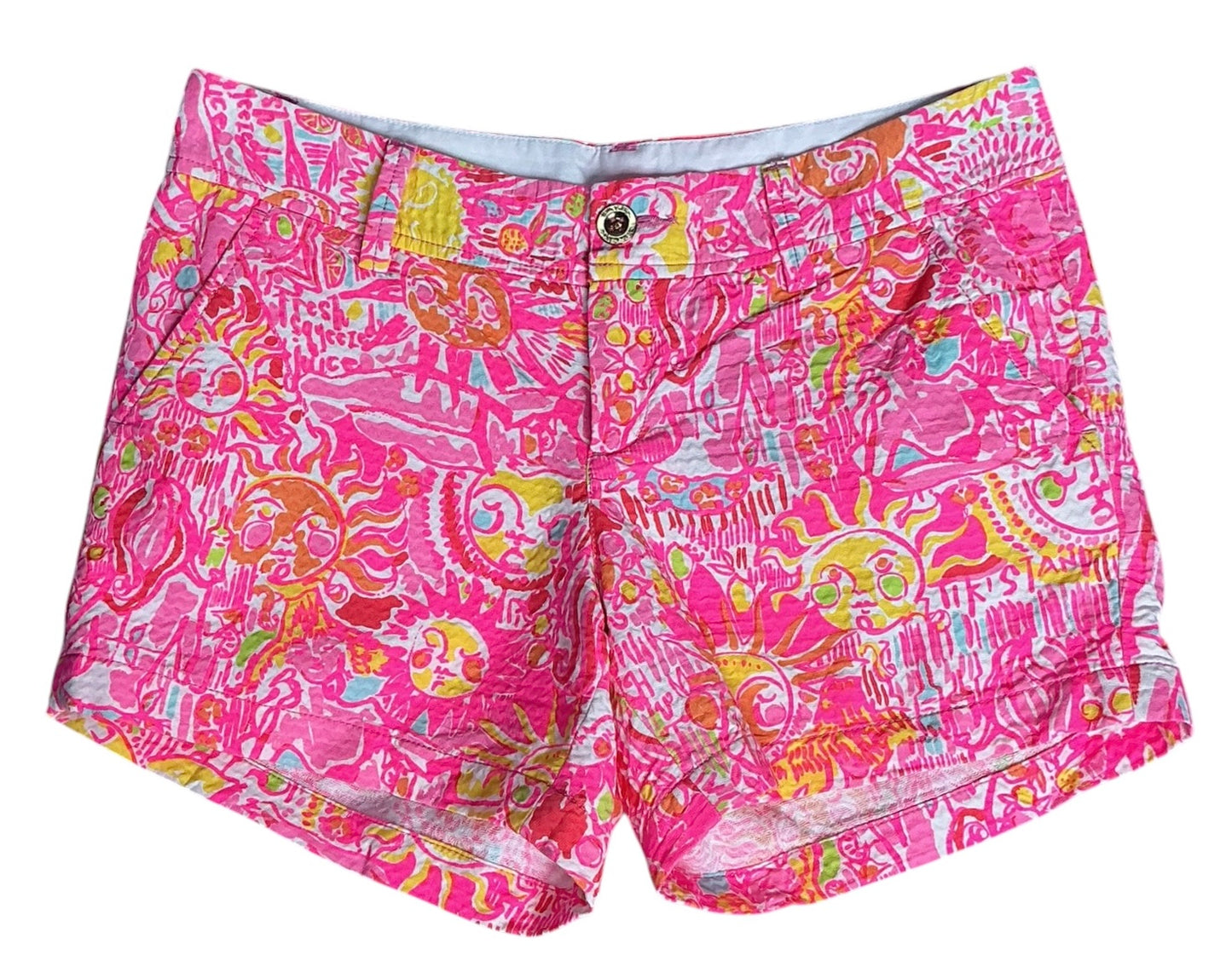 Lilly Pulitzer Callahan Shorts Pink Pout More Kinis in the Keys - Size 6