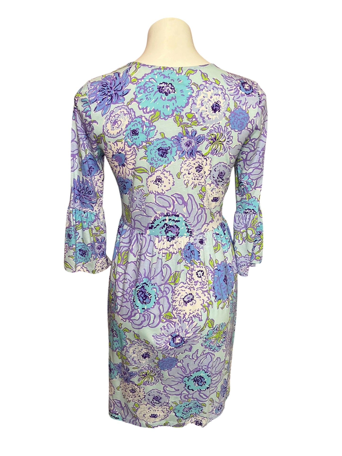Lilly Pulitzer Jannie V-Neck Dress Multi Let It Gogh - Size XS