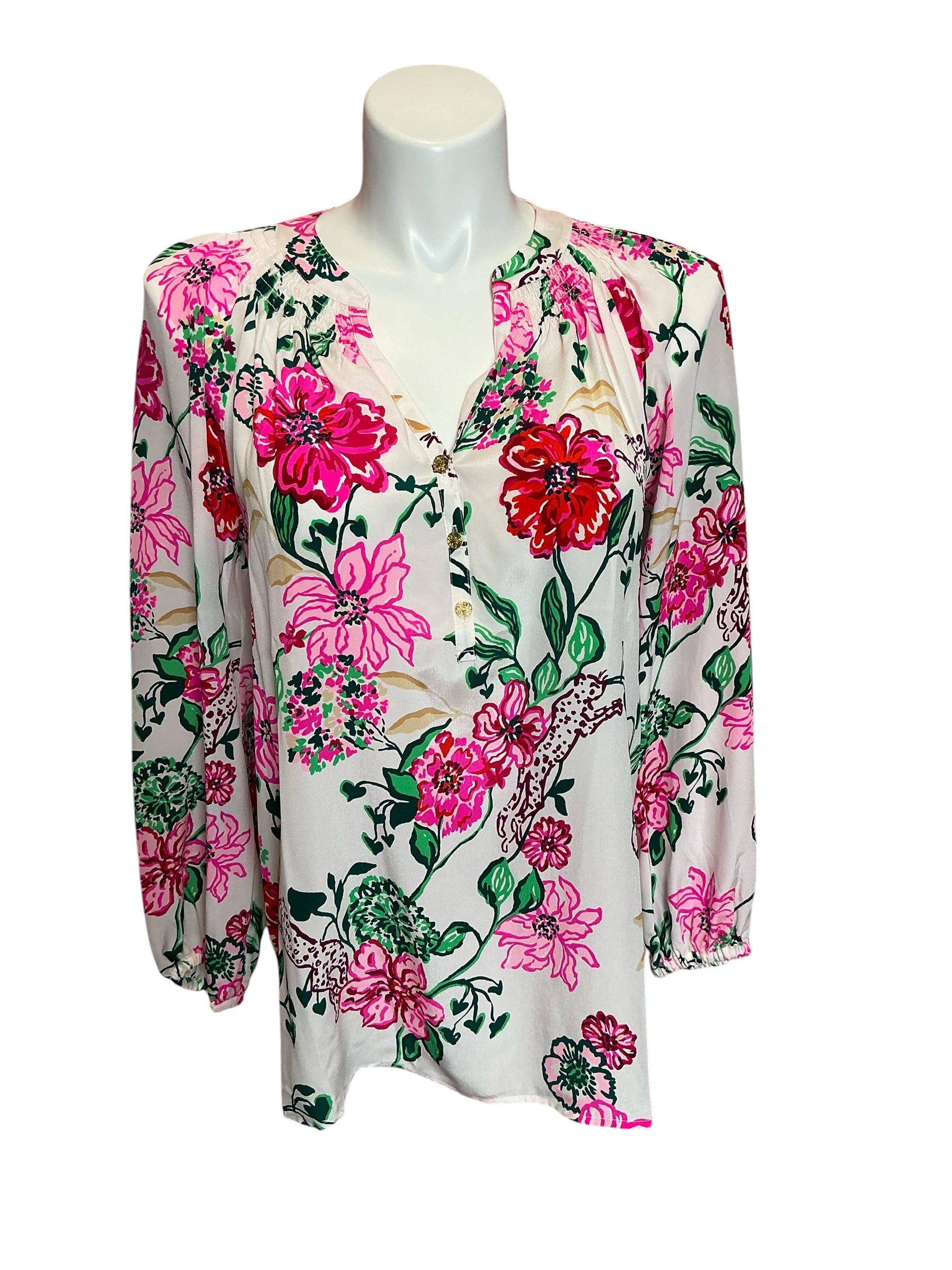 Lilly Pulitzer NWT Elsa Top Coconut Safari Sanctuary - Size XL