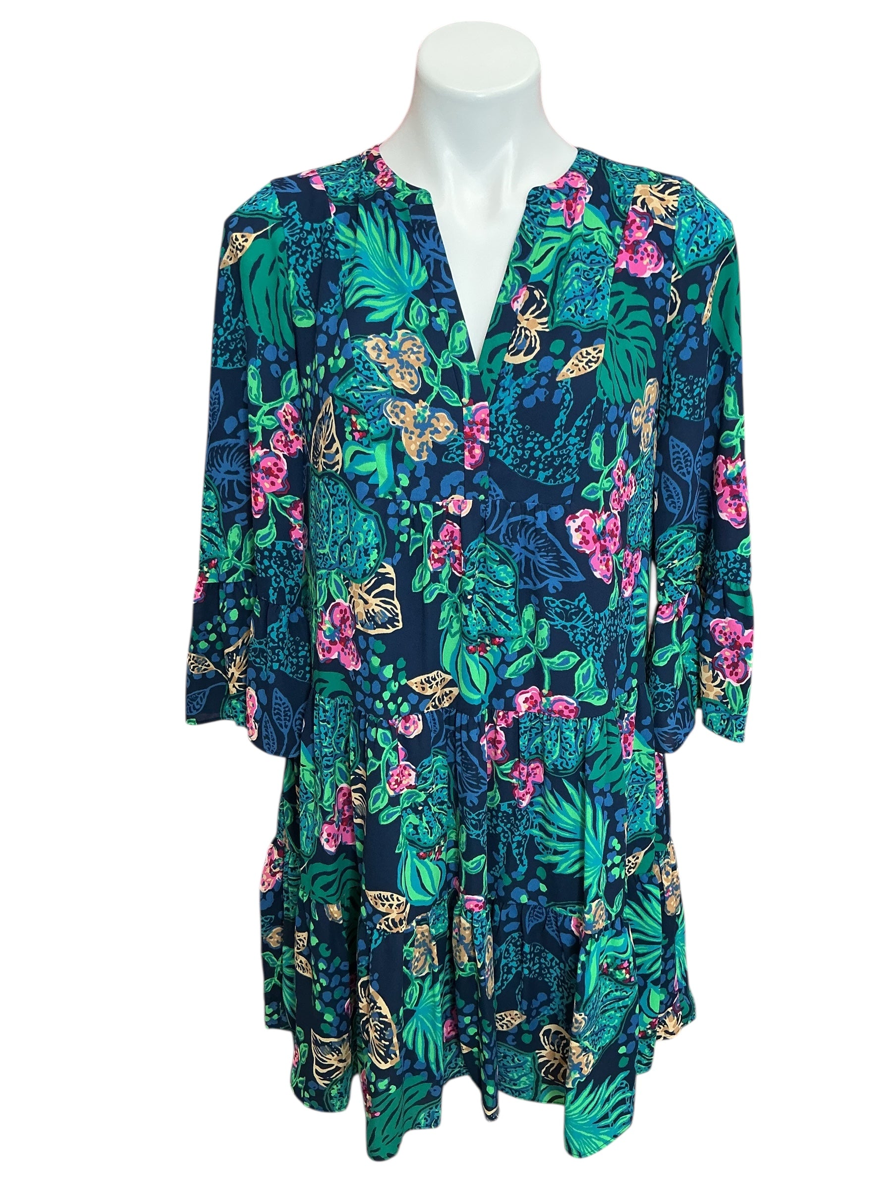 Lilly Pulitzer Gabriel Tunic Dress Low Tide Navy Life Of The Party - Size 4