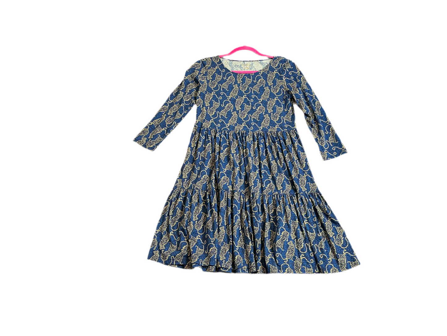 Lilly Pulitzer Geanna 3/4 Sleeve Dress in the "Low Tide Navy Easy To Spot" cheetah print - Size XS
