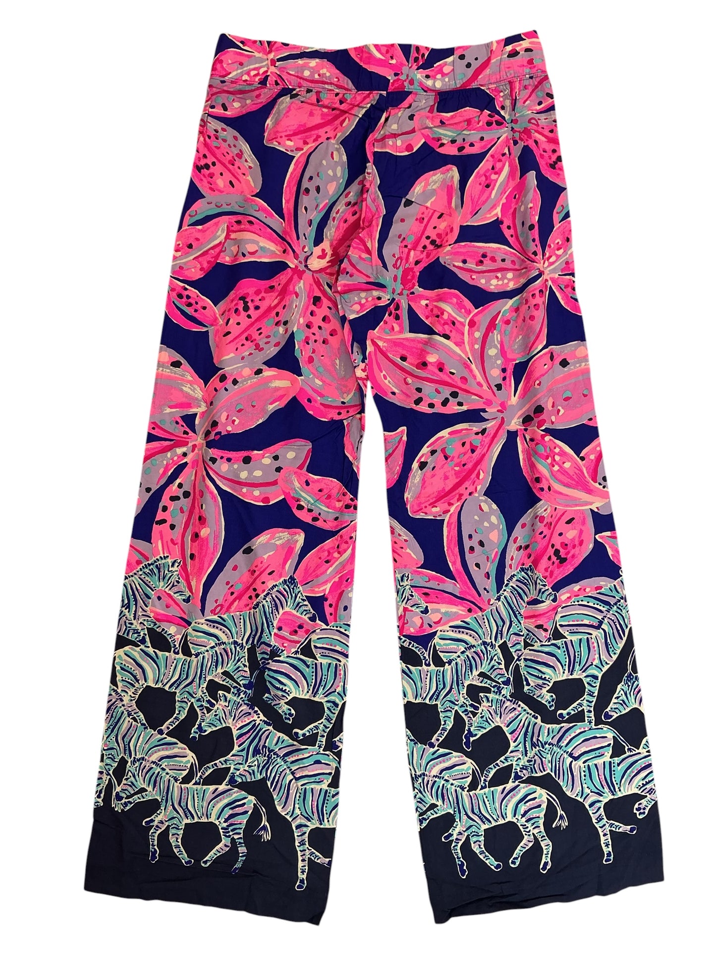 Lilly Pulitzer NWT Bal Harbour Palazzo Pants Royal Purple Wild Child Engineered - Size S