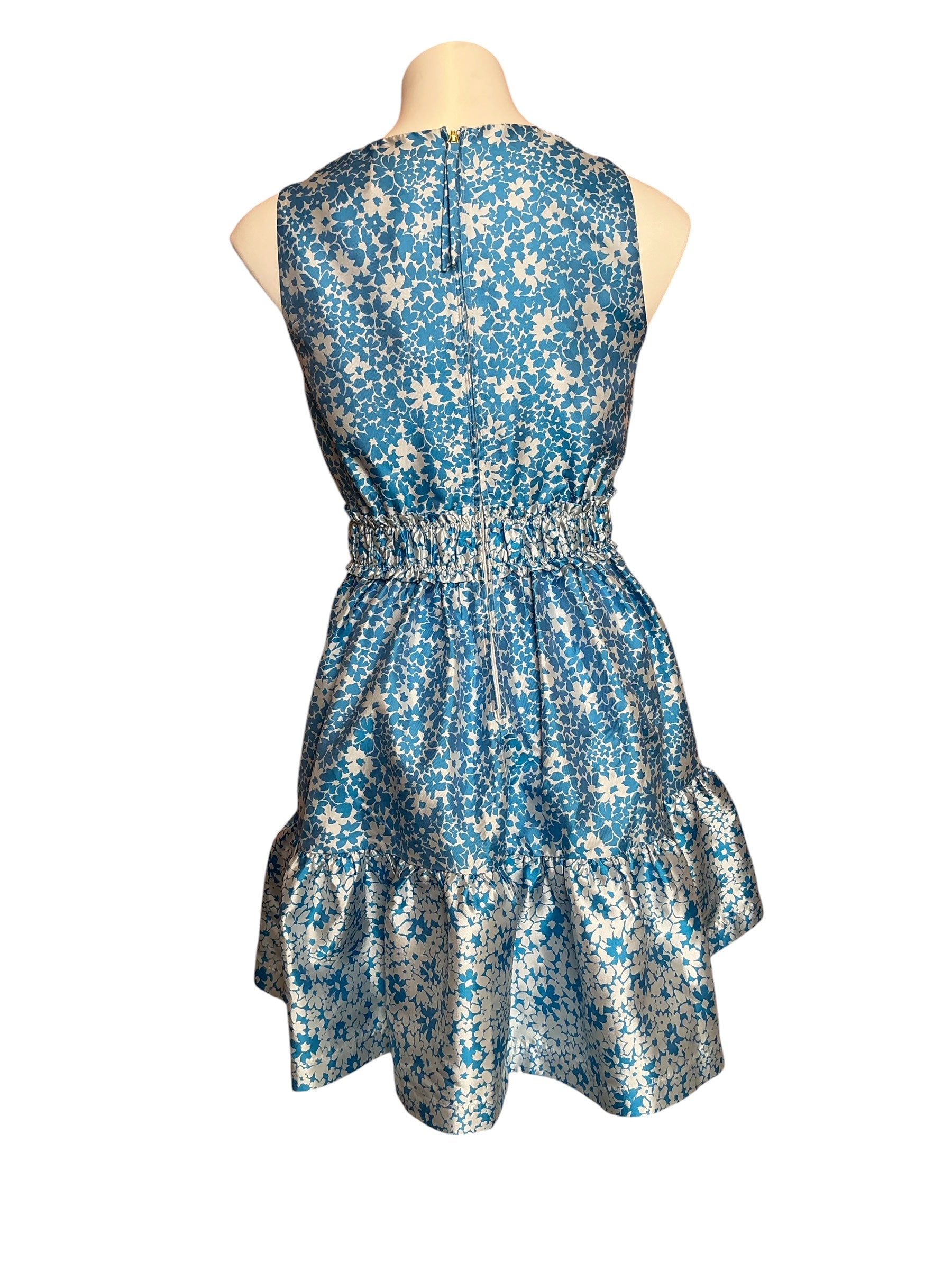 Lilly Pulitzer NWT Fabiana V-Neck Jacquard Dress Lunar Blue Baby Blues Jacquard - Size 0