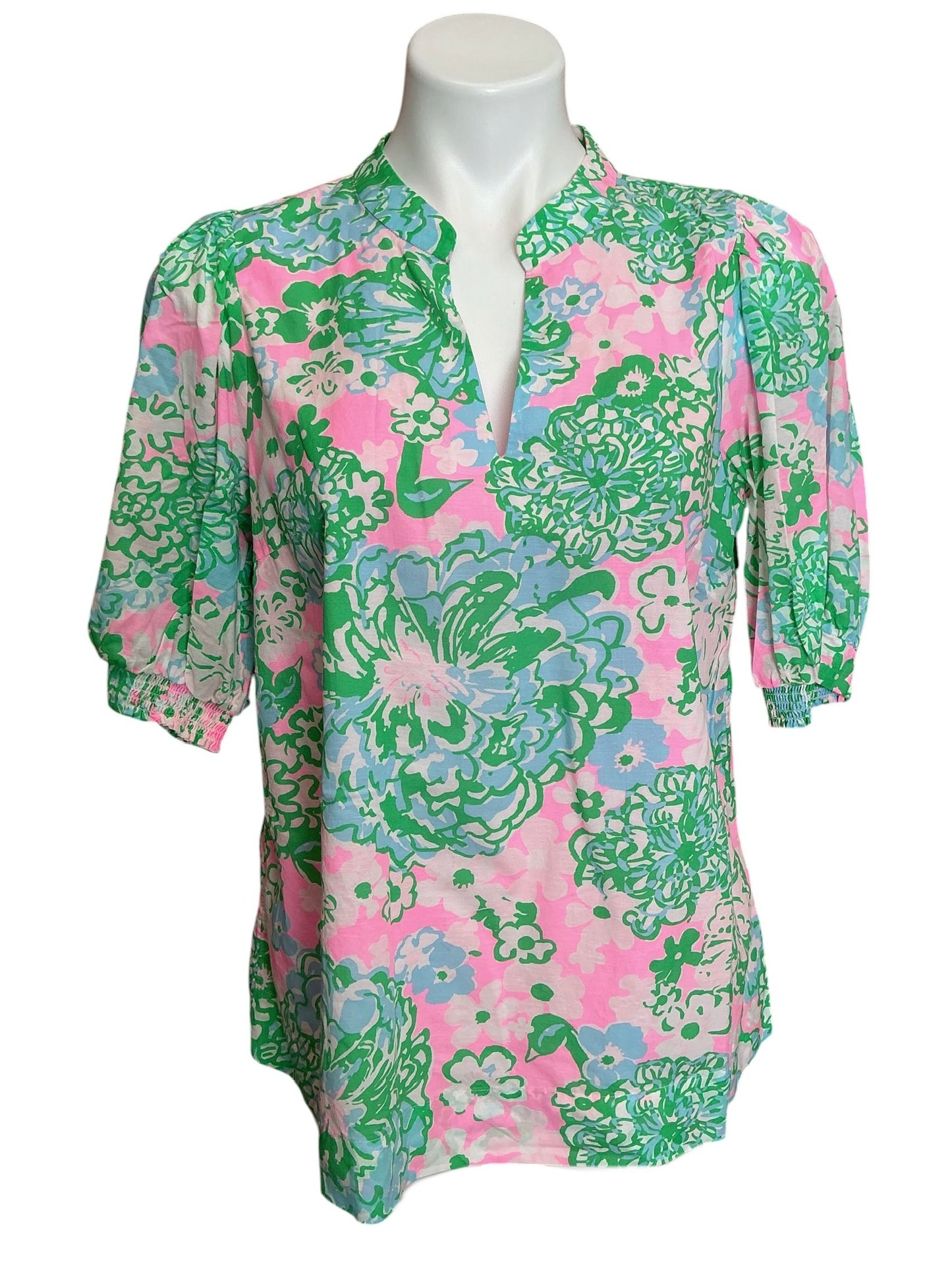 Lilly Pulitzer Brinelle Top Multi Lilly Garden - Size L