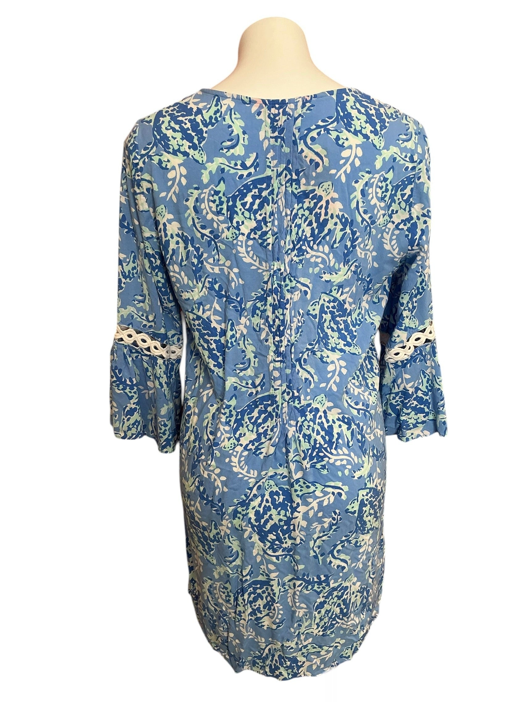 Lilly Pulitzer Hollie Tunic Dress Blue Peri Turtley Awesome - Size L
