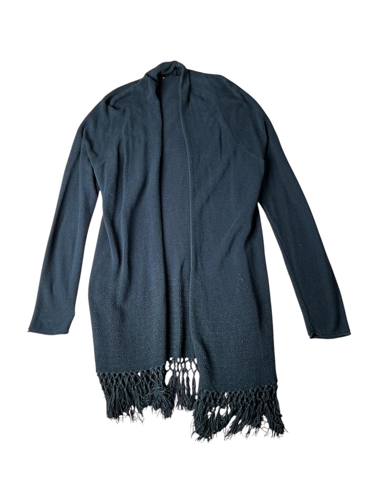Lilly Pulitzer Tatum Long Fringe Hem Cardigan True Navy - Size XL