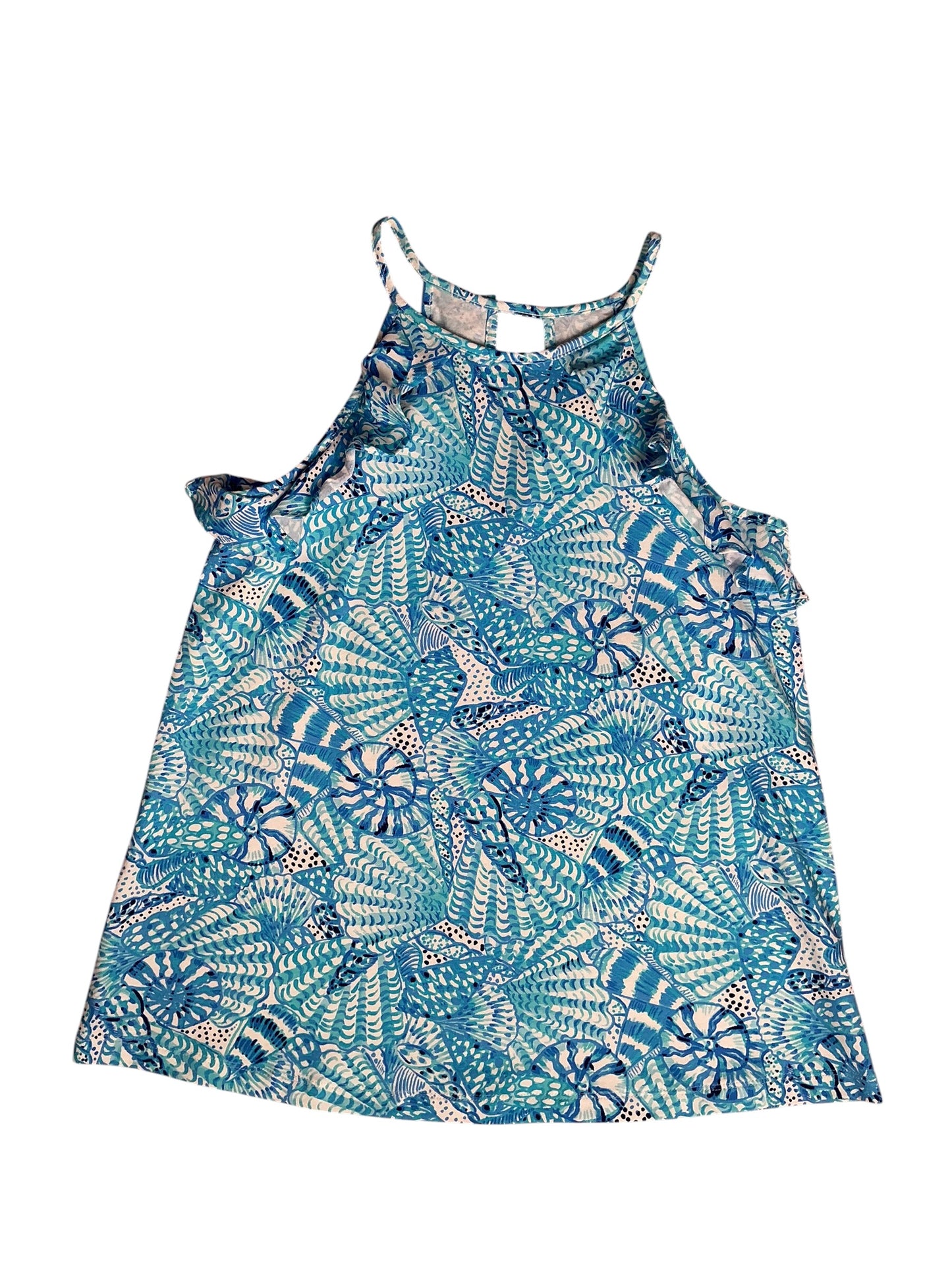 Lilly Pulitzer Billie Halter Tank Top Amalfi Blue By The Seashore - Size XXS