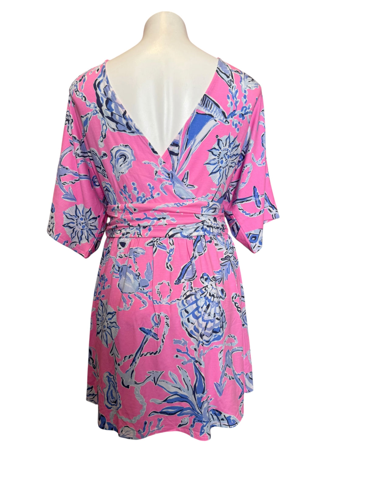 Lilly Pulitzer NWT Parigi Knit Skort Romper Rousseau Pink Oversized Barefoot Bea - Size L