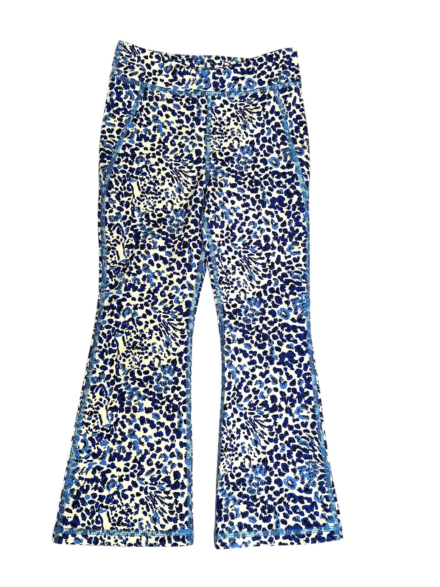 Lilly Pulitzer Carpe Vita Girls Flare Leggings Resort White Twisted Up - Size S