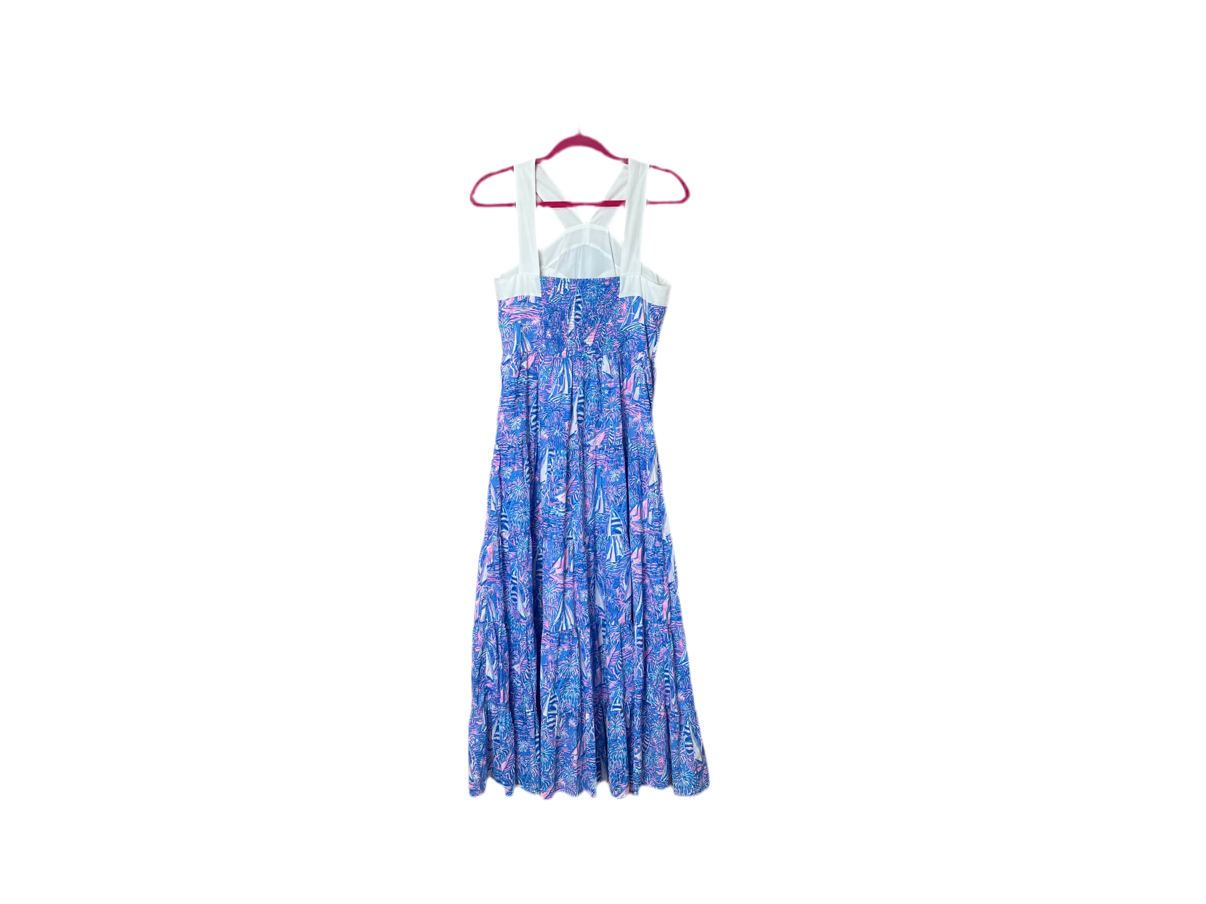 Lilly Pulitzer Jenette Cotton Halter Maxi Dress Size 4