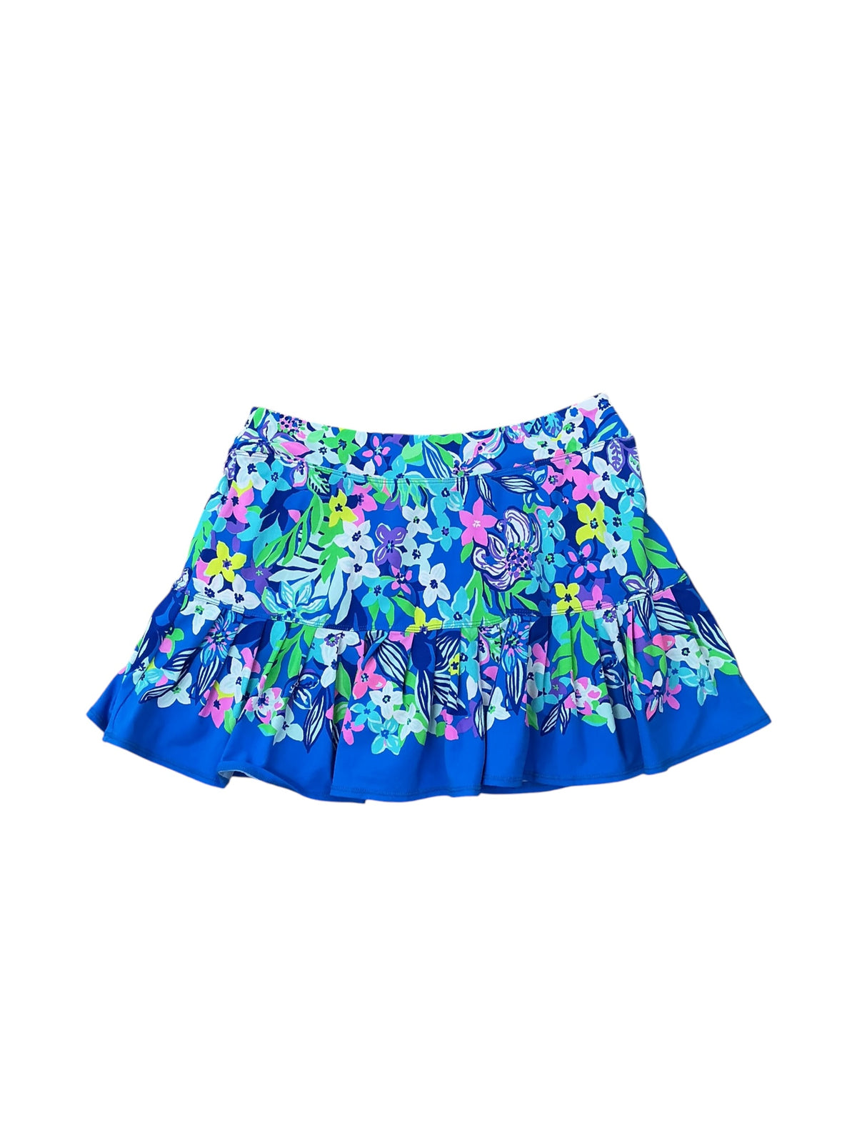 Lilly Pulitzer NWT Taye Skort UPF 50+ Borealis Blue Social Sunset Engineered - Size S