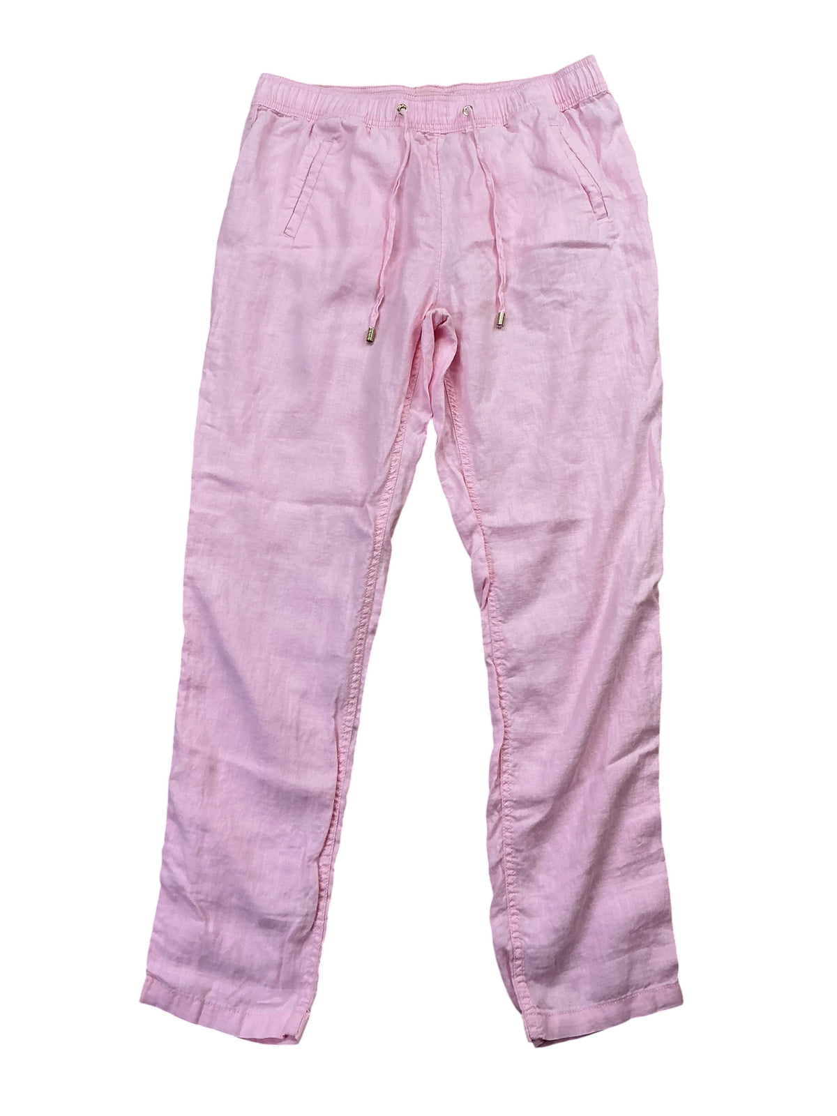 Lilly Pulitzer Taron Mid-Rise Linen Pant Pink Isle - Size M