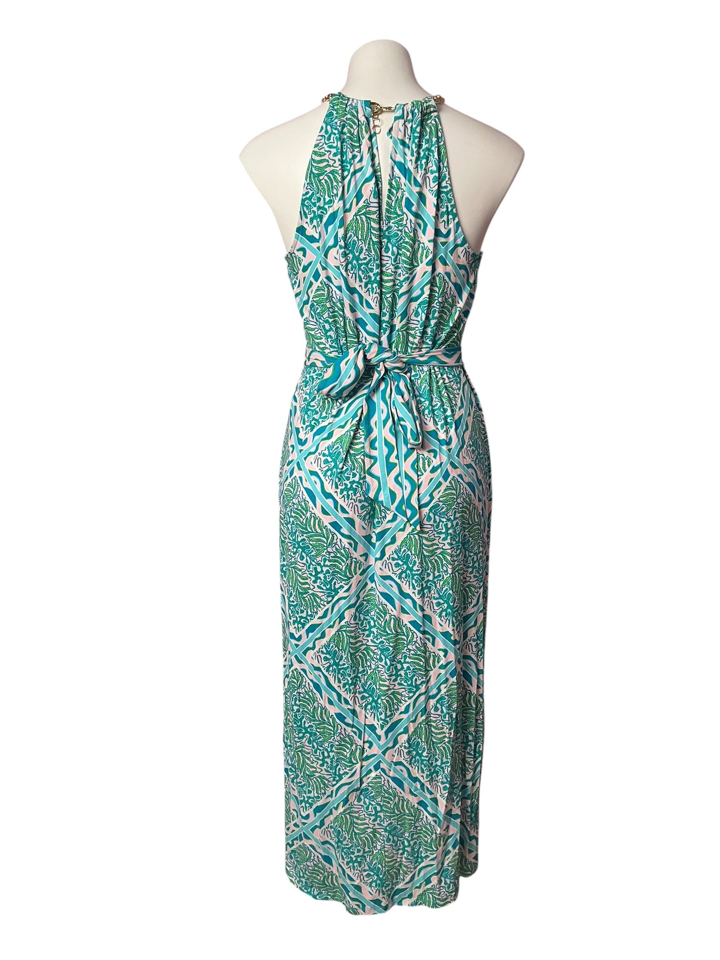 Lilly Pulitzer NWT Bingham Midi Dress Prism Blue Good Greef Engineered - Size S