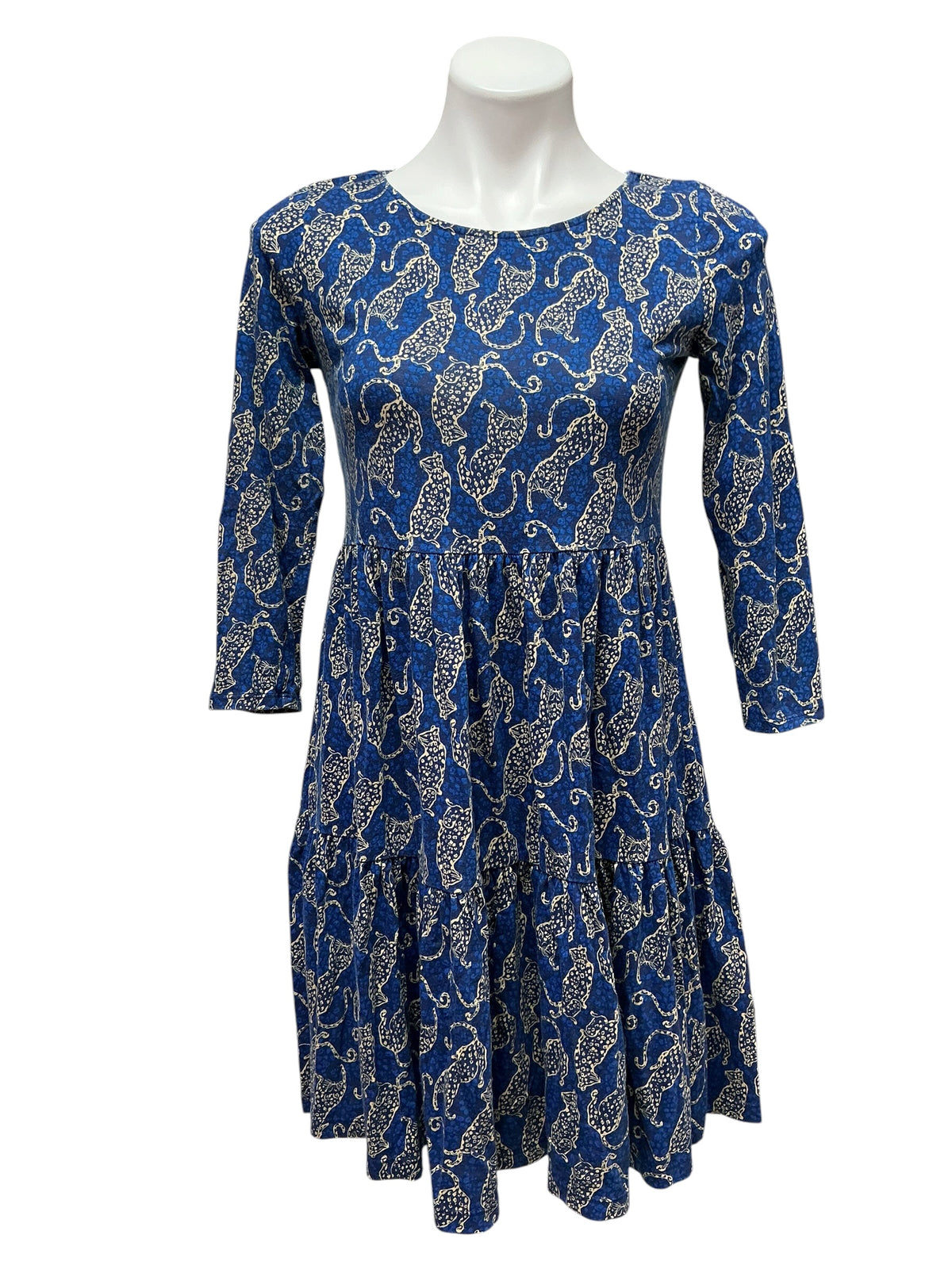 Lilly Pulitzer Geanna 3/4 Sleeve Swing Dress Low Tide Navy Easy To Spot - Size XS