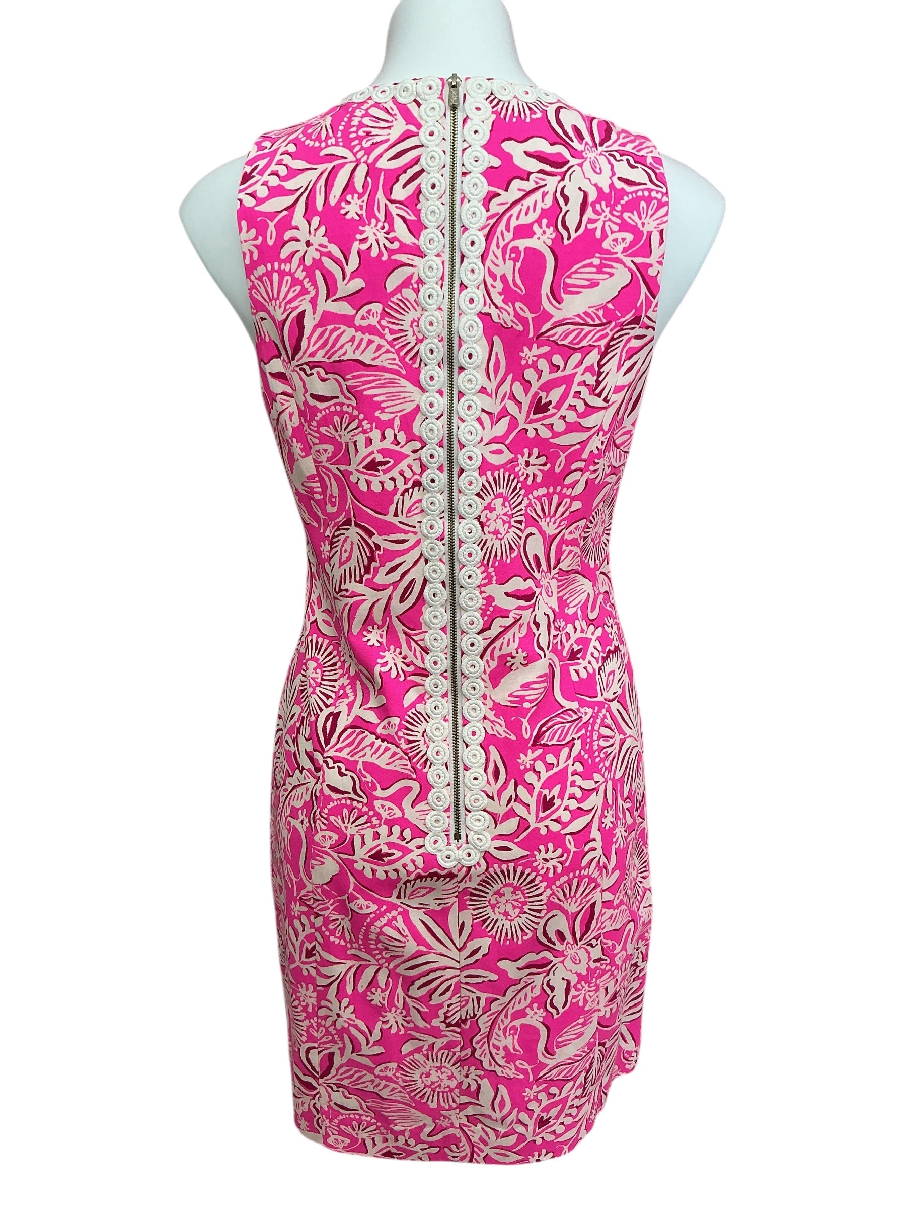 Lilly Pulitzer Aubria Shift Dress Passion Fruit Pink Absolutely Flamazing - Size 4