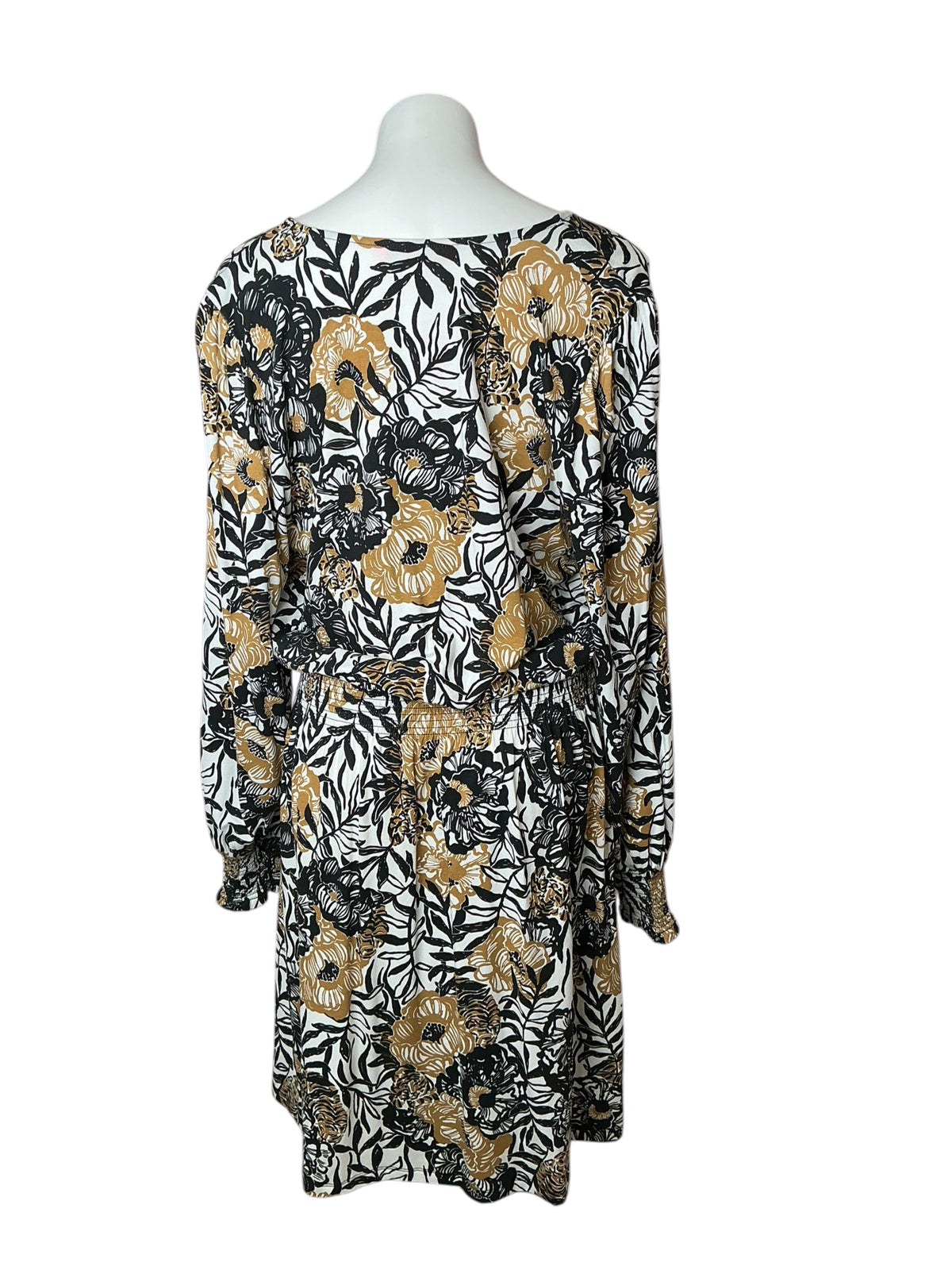 Lilly Pulitzer Talley Long Sleeve Dress Onyx Peony Party - Size XL