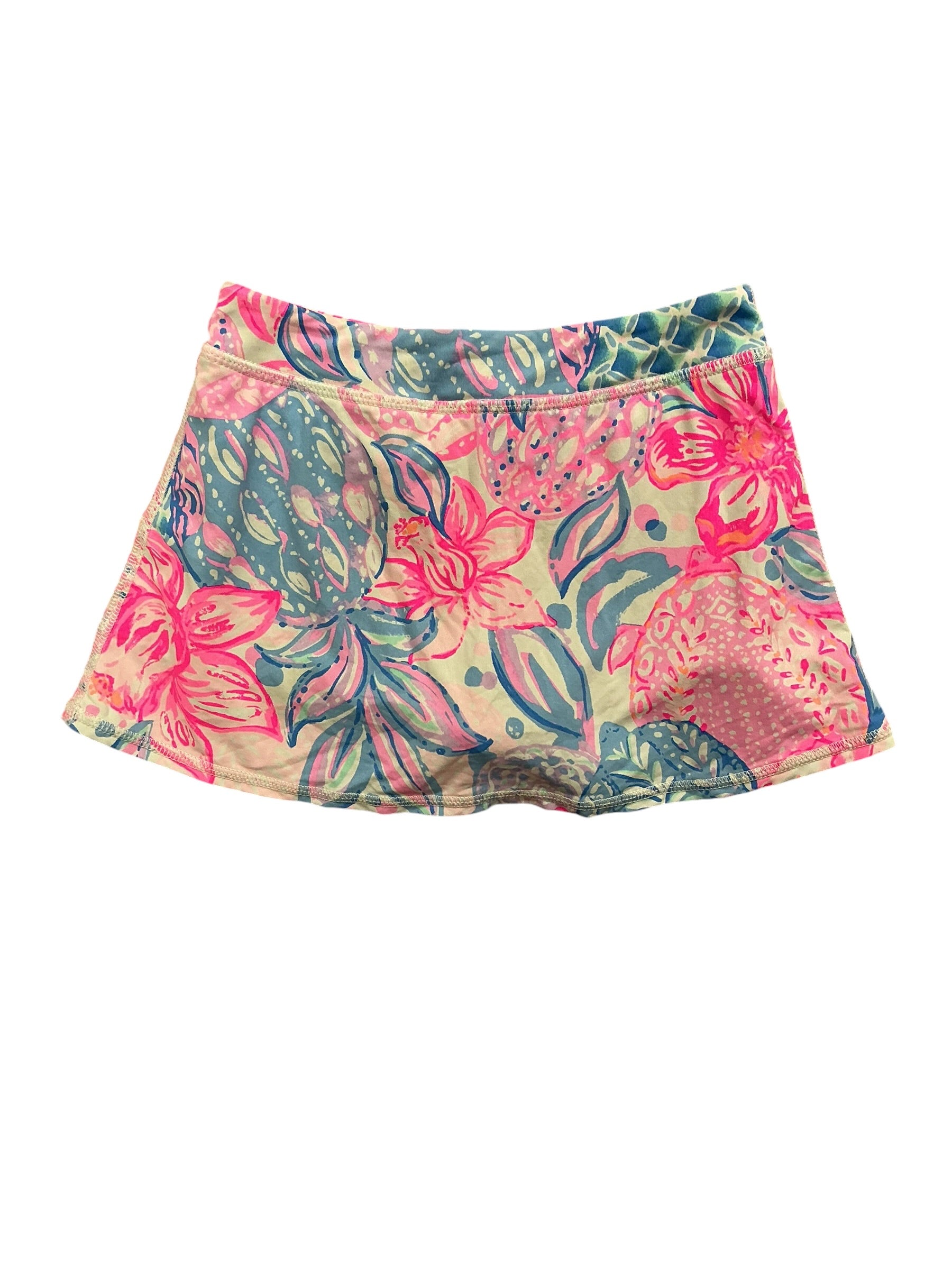 Lilly Pulitzer Kids Girls Luxletic Mini Aila Skort Snappy Turtle - Size S