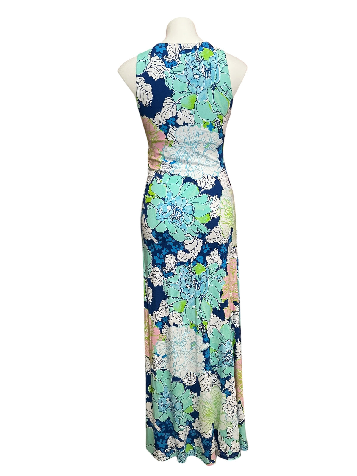 Lilly Pulitzer Carolita Maxi Dress Starlight Navy Tennessees Hibiscus - Size 2