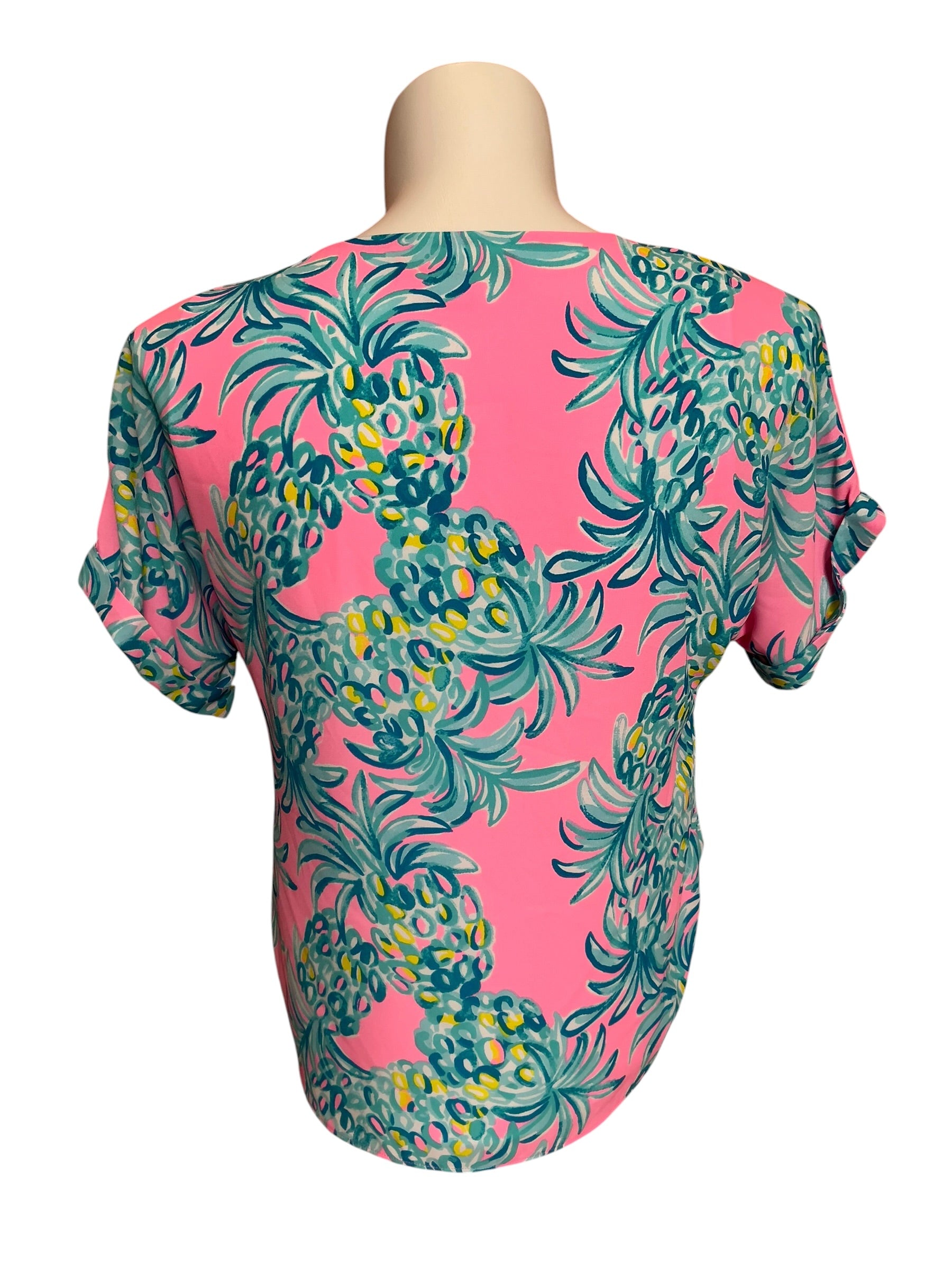 Lilly Pulitzer Casden Top Pelican Pink Beat The Heat - Size XS