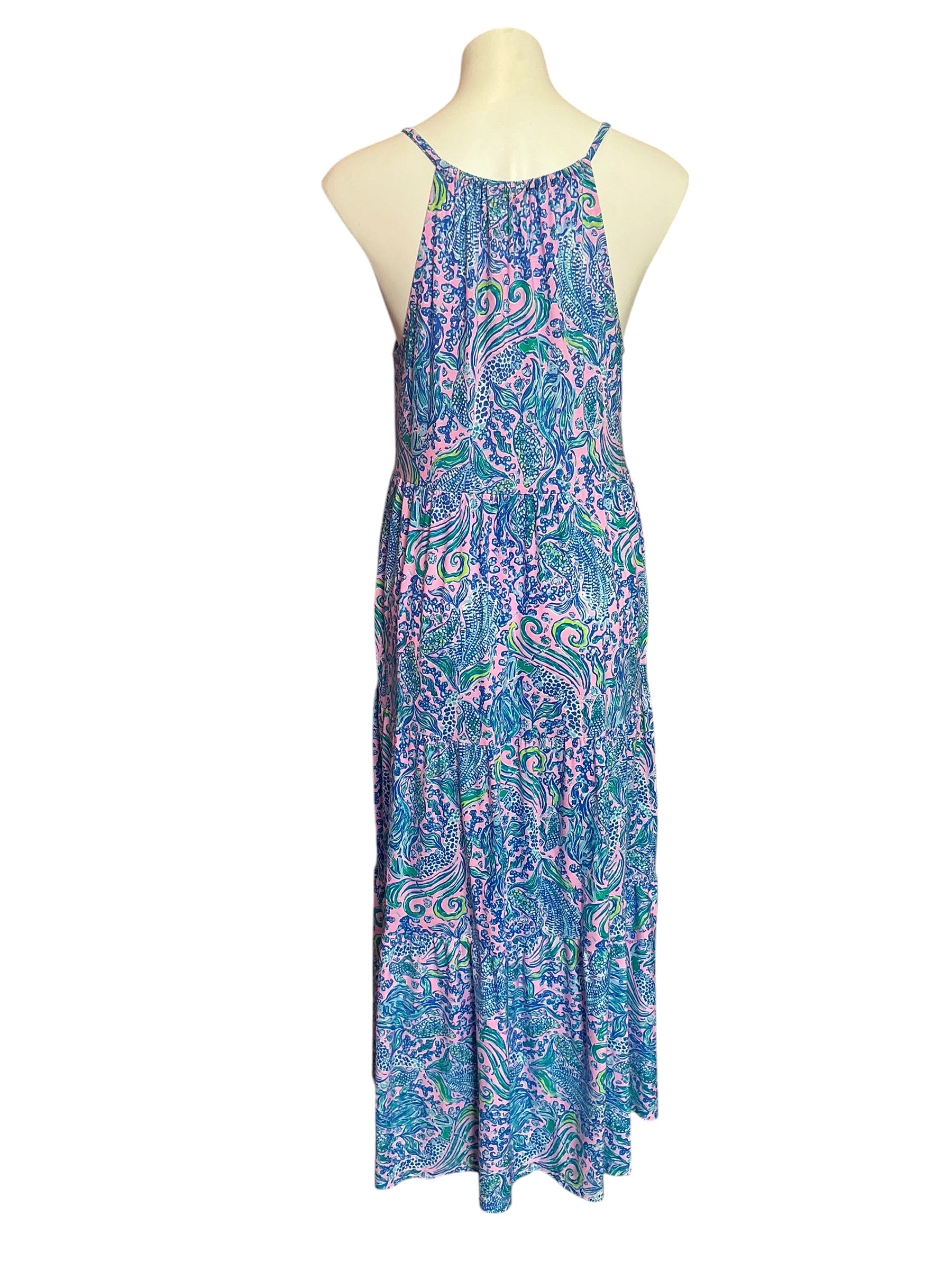 Lilly Pulitzer Maribella Halter Maxi Dress Lilac Rose We Mermaid It - Size S