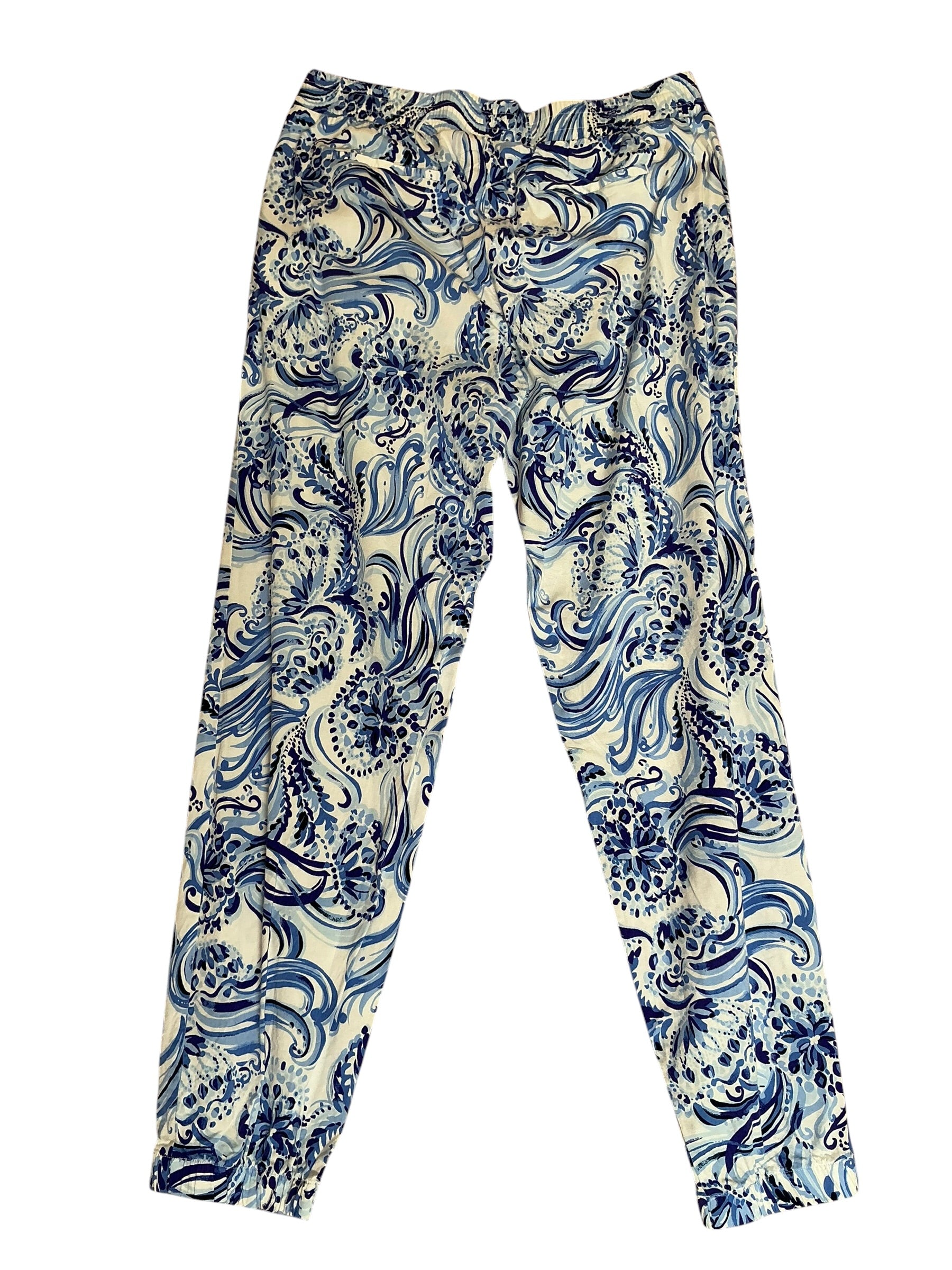 Lilly Pulitzer Rici Stretch Pant Resort White Don’t Be Jelly - Size M