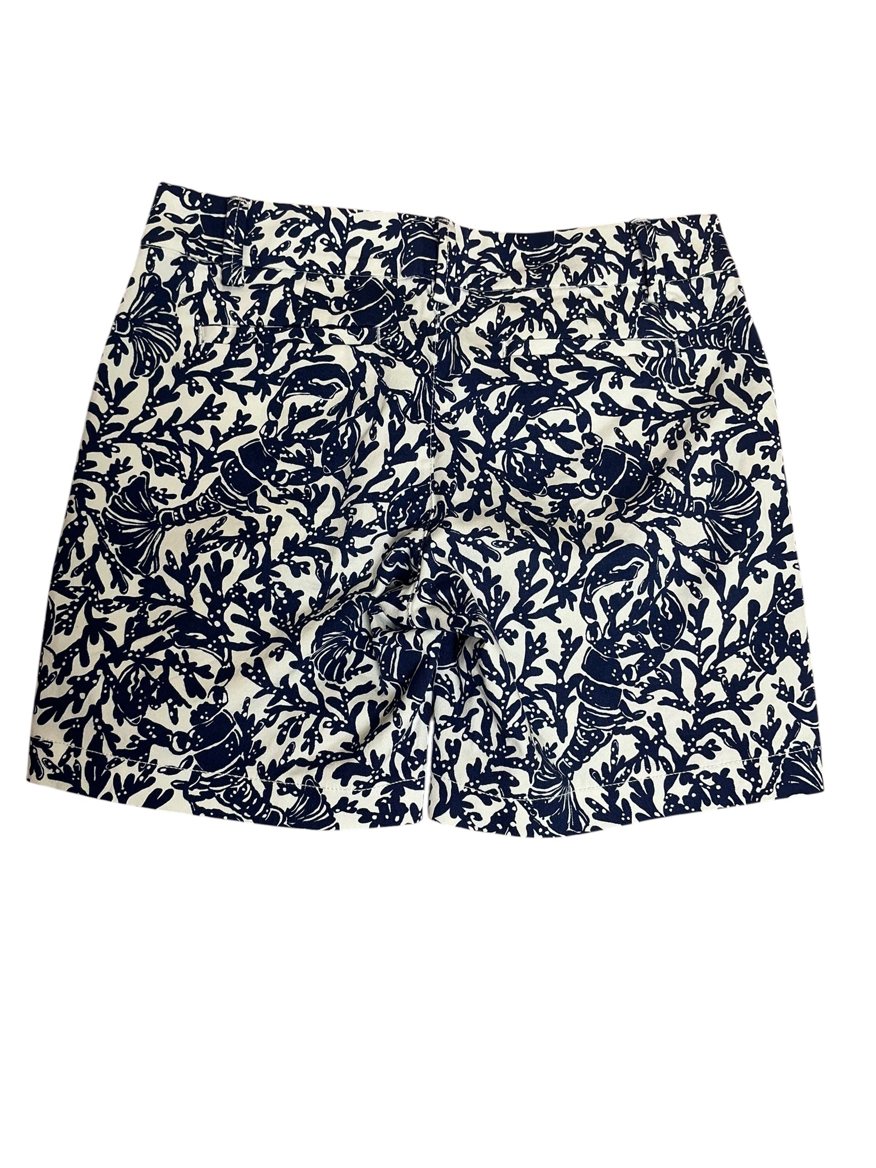 Lilly Pulitzer Jayne Stretch Short Oyster Bay Blue Krillin It - Size 0