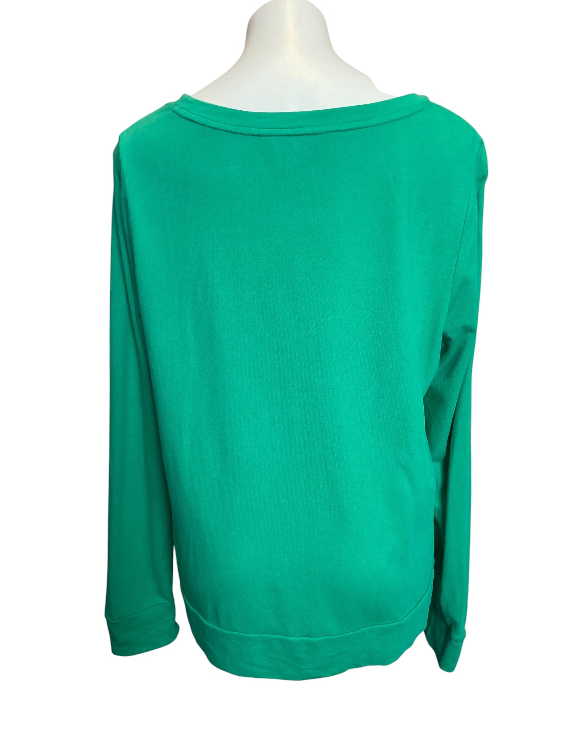 Lilly Pulitzer Rami Sweatshirt Green Coconut Festive - Size XL
