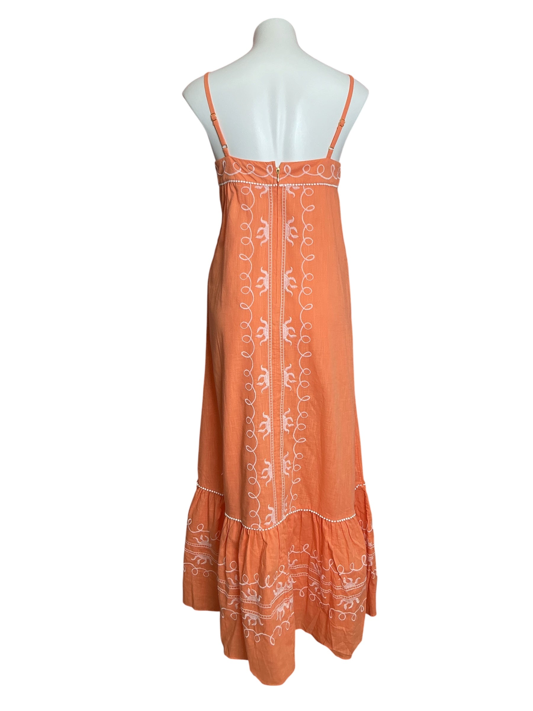 Lilly Pulitzer NWT Rozalie Maxi Dress Papaya Frond Fantasy Embroidered - Size 4