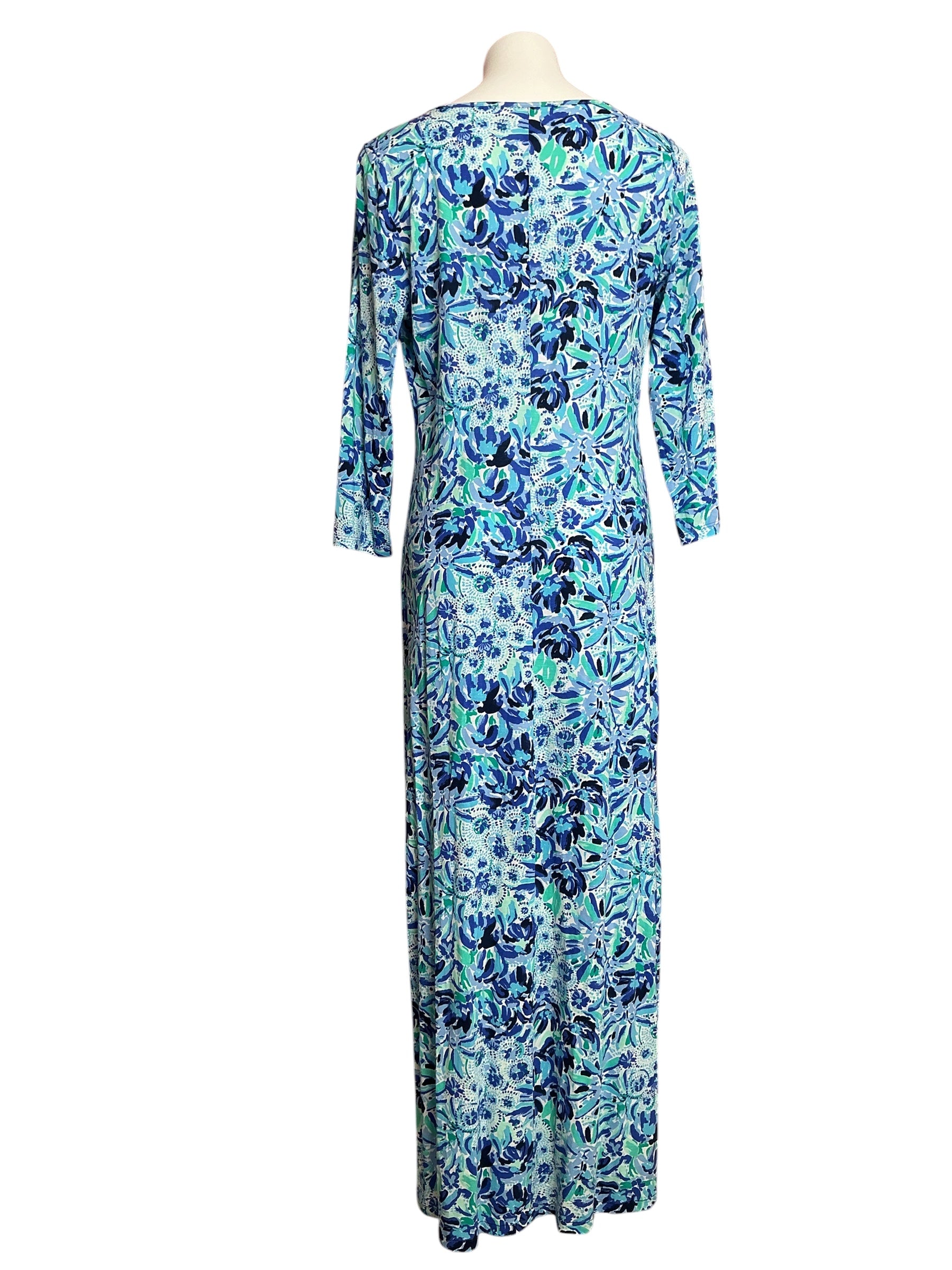 Lilly Pulitzer Anissa Maxi Dress Iris Blue High Maintenance - Size L