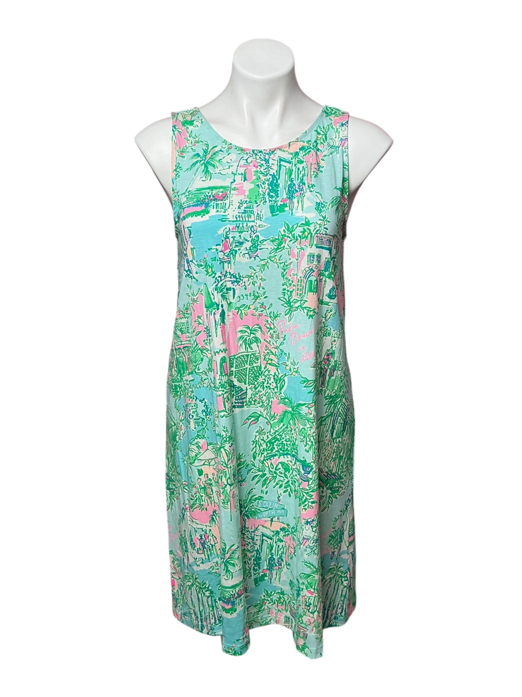 Lilly Pulitzer Kristen Swing Dress Lilly Loves Palm Beach - Size M