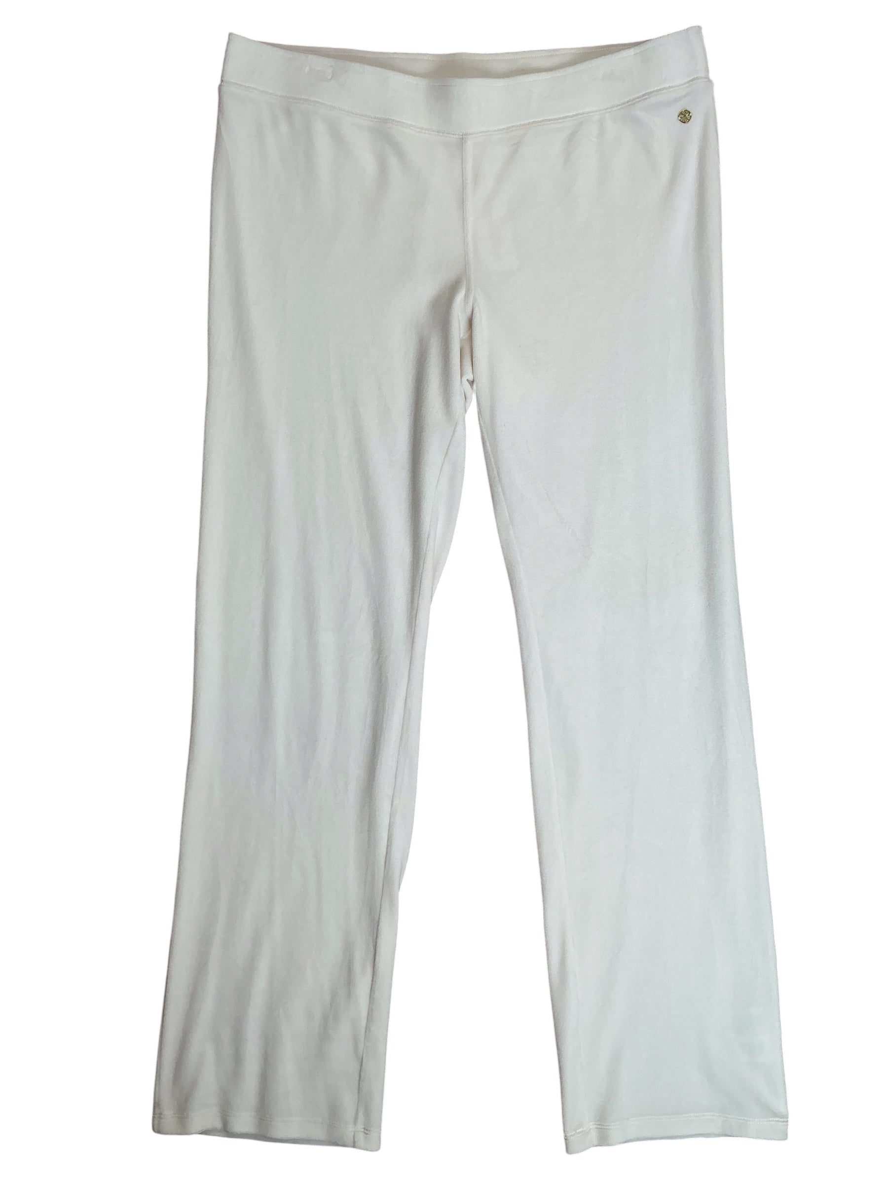 Lilly Pulitzer Tayden Velour Pants Resort White - Size XL
