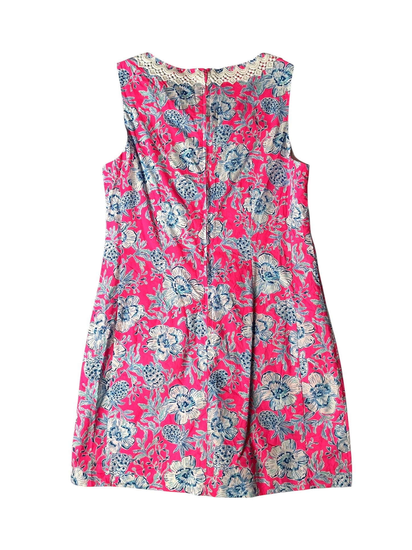 Lilly Pulitzer Ginge Shift Romper Roxie Pink Wave N Sea - Size 6
