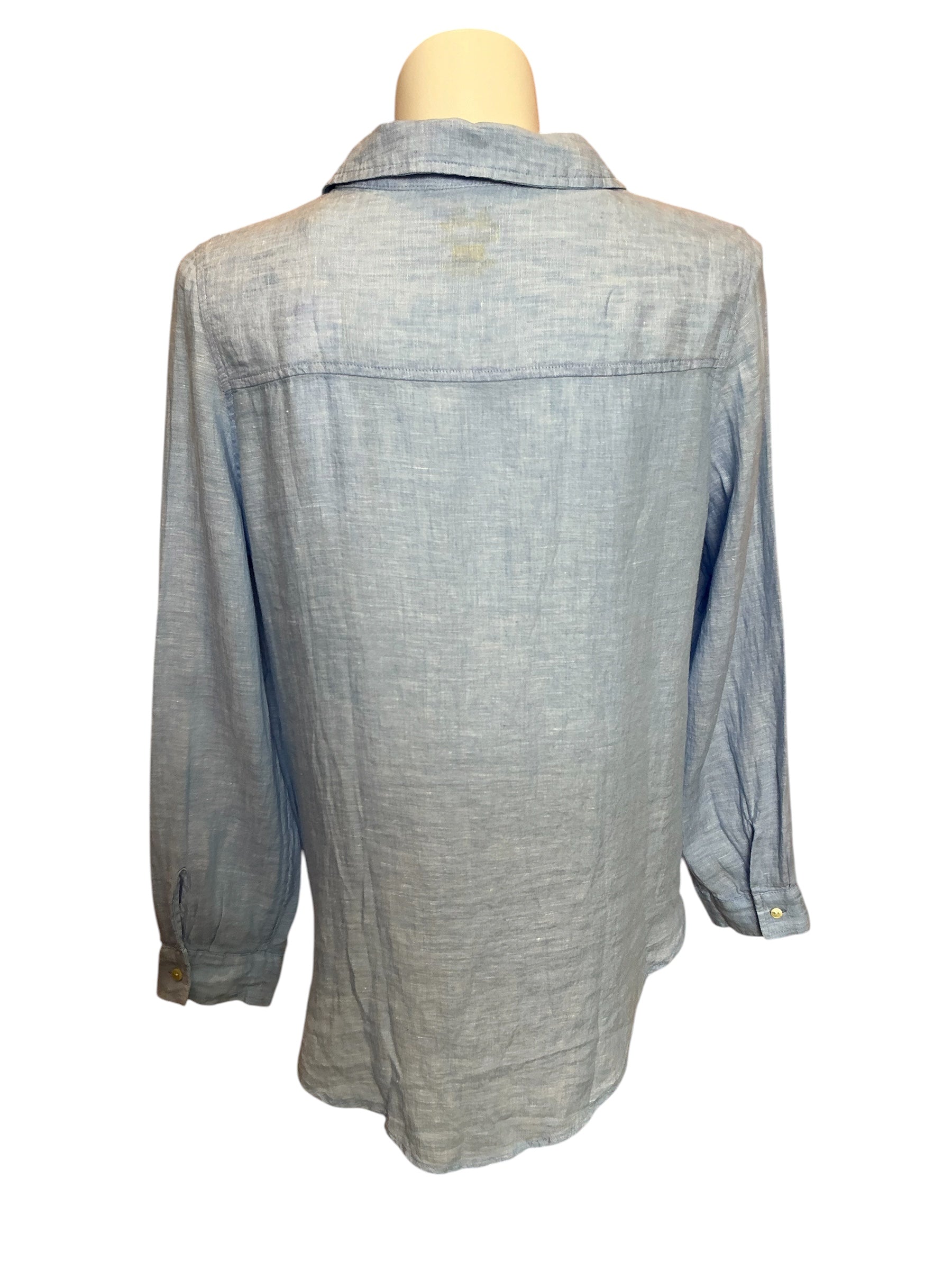 Lilly Pulitzer NWT Sea View Button Down Blue Peri X Resort White - Size XXL