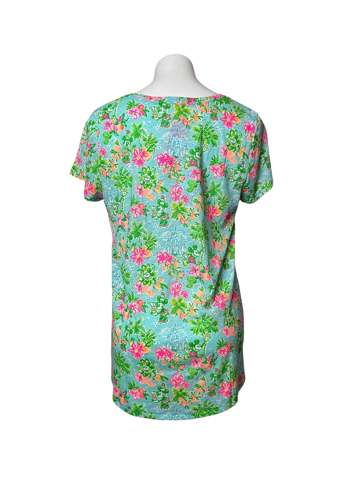 Lilly Pulitzer NWT Etta V-Neck Blue Ibiza Lilly Loves Disney - Size L
