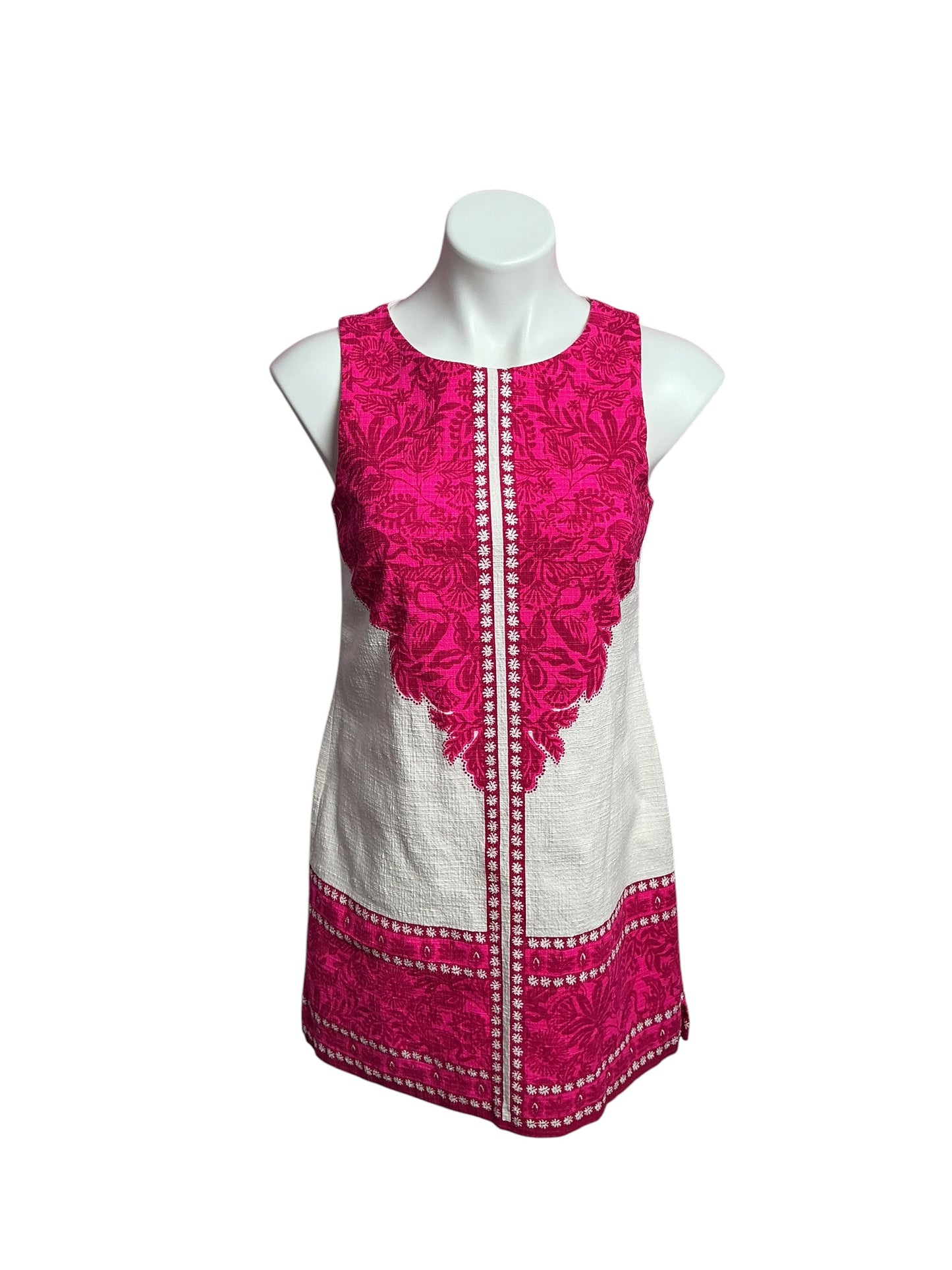 Lilly Pulitzer- Mina Sleeveless Romper Passion Fruit Pink Jungle Size 4