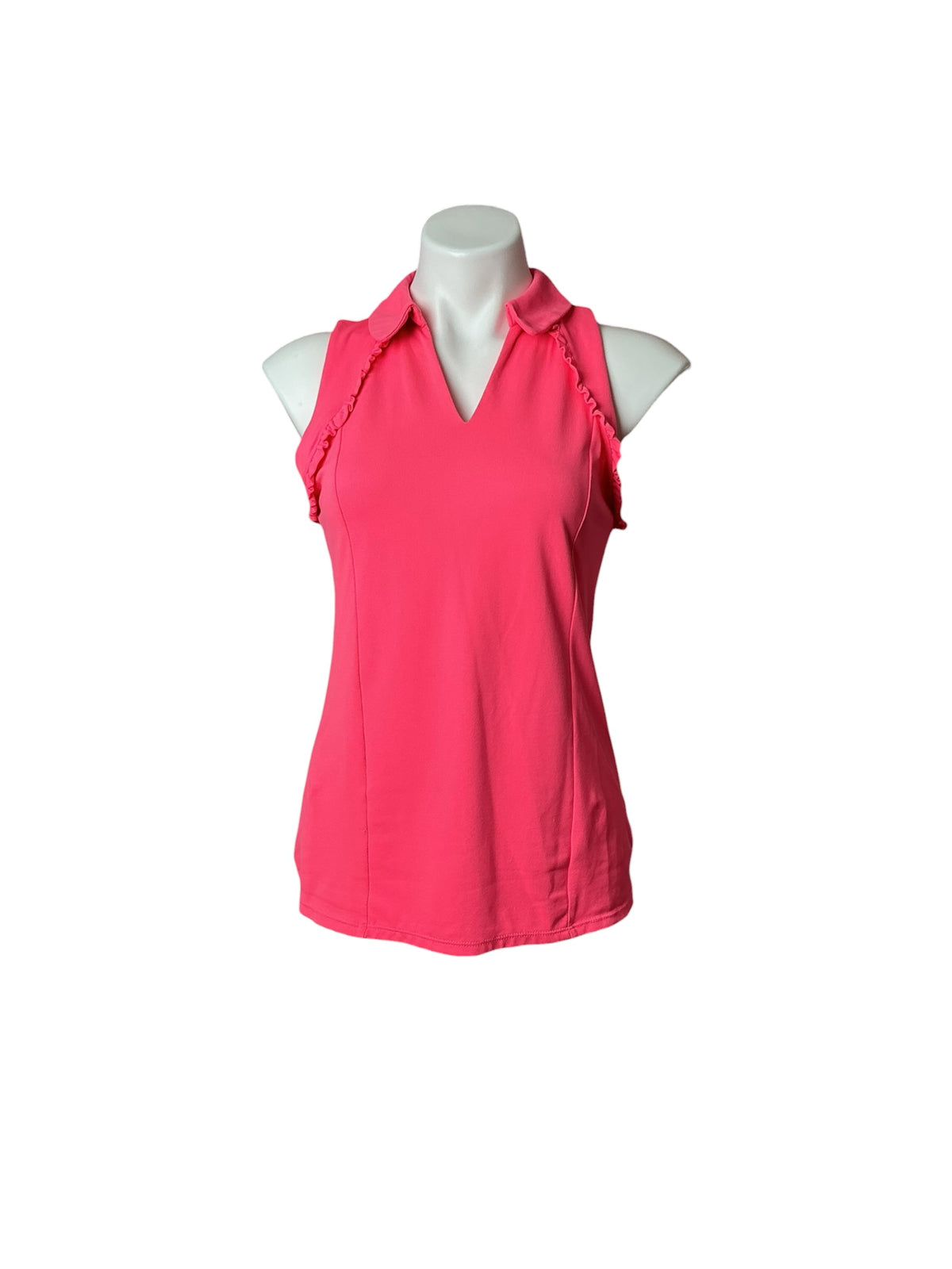 Lilly Pulitzer Luxletic Polo Top Coral - Size S