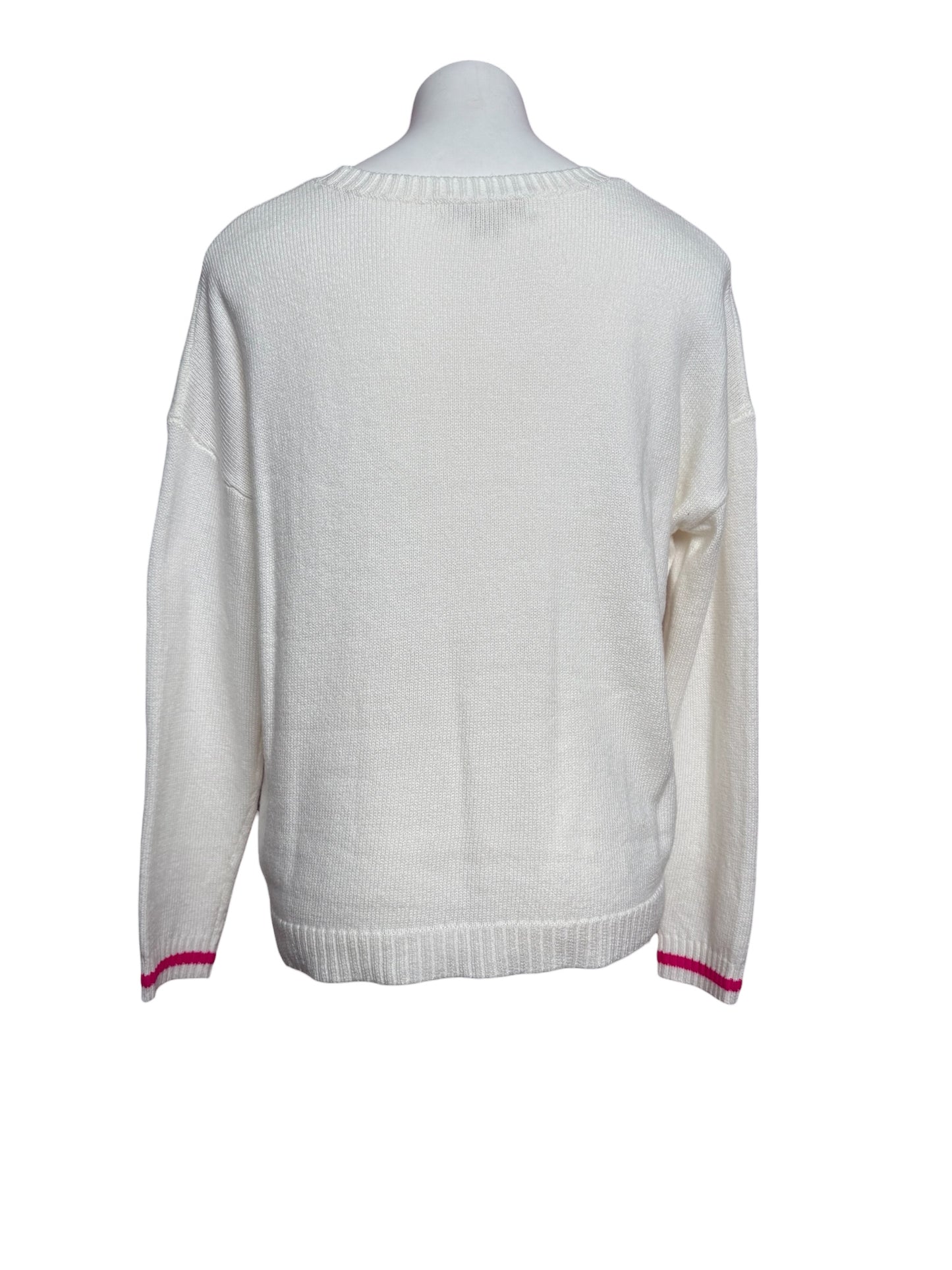 Lilly Pulitzer Pippy Sweater Coconut, Love Always Embroidery Size L