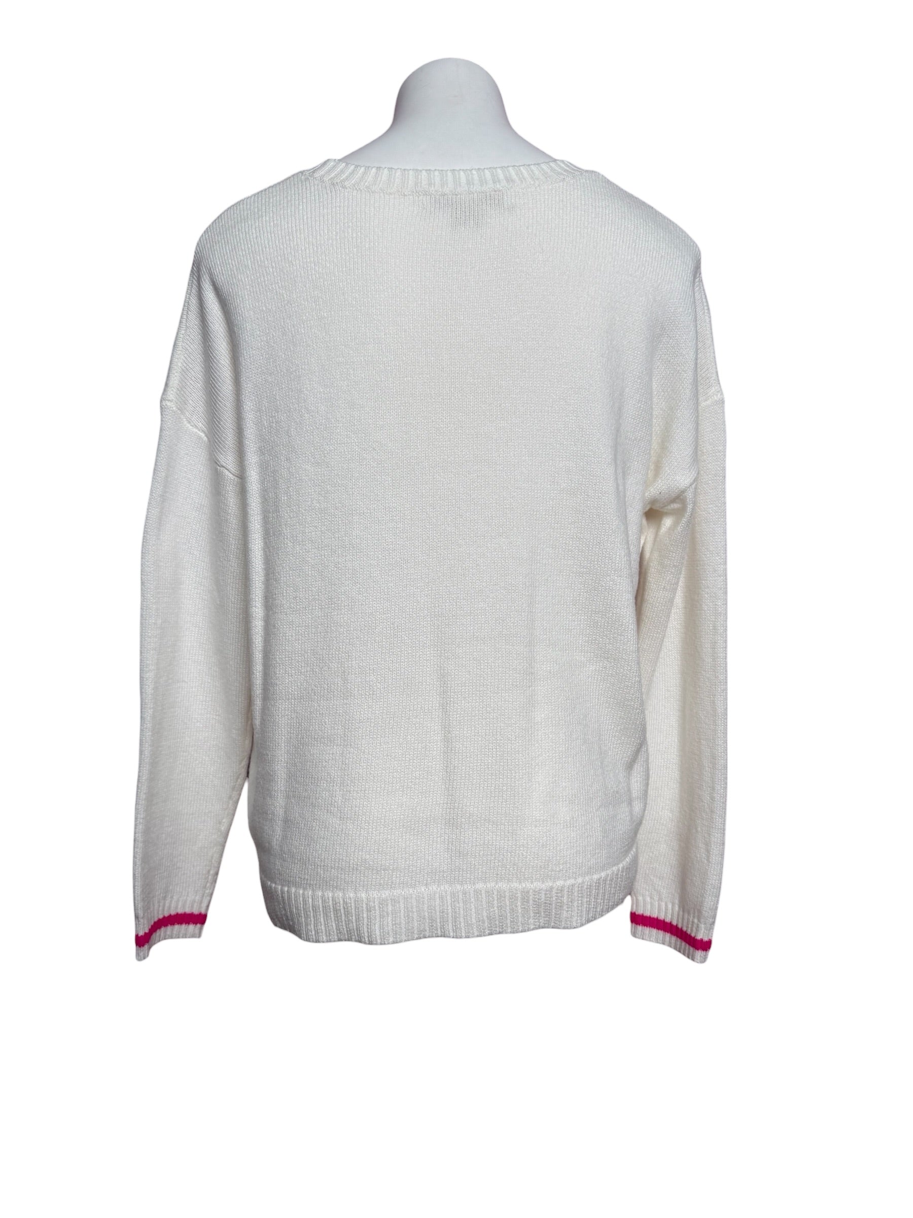 Lilly Pulitzer Pippy Sweater Coconut, Love Always Embroidery Size L