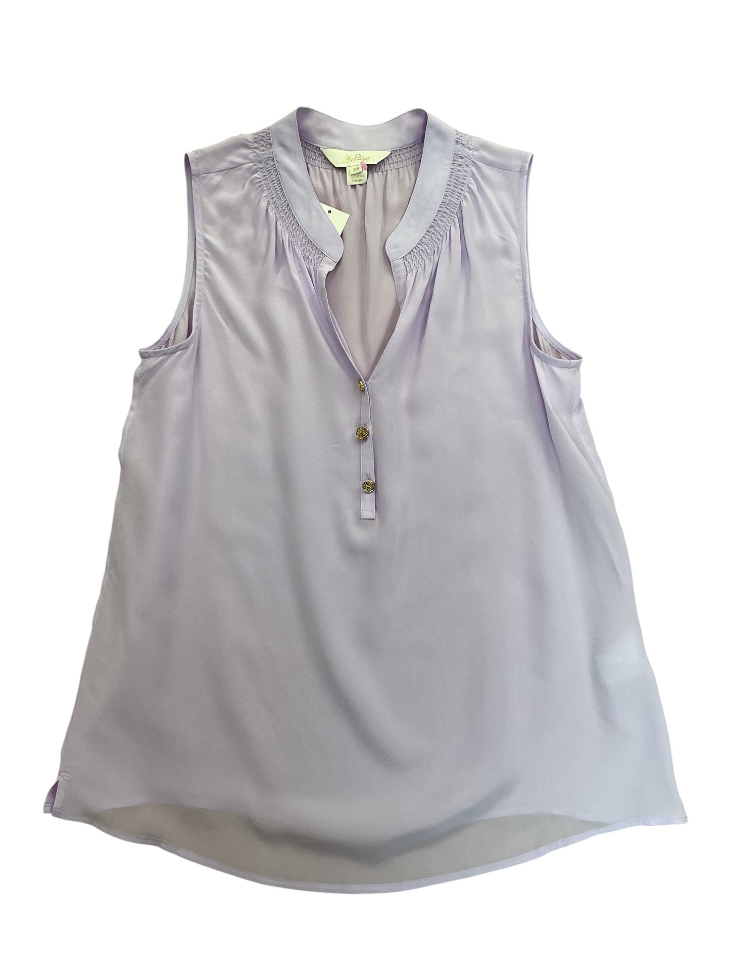 Lilly Pulitzer Elsa Silk Top Water Hyacinth - Size XS