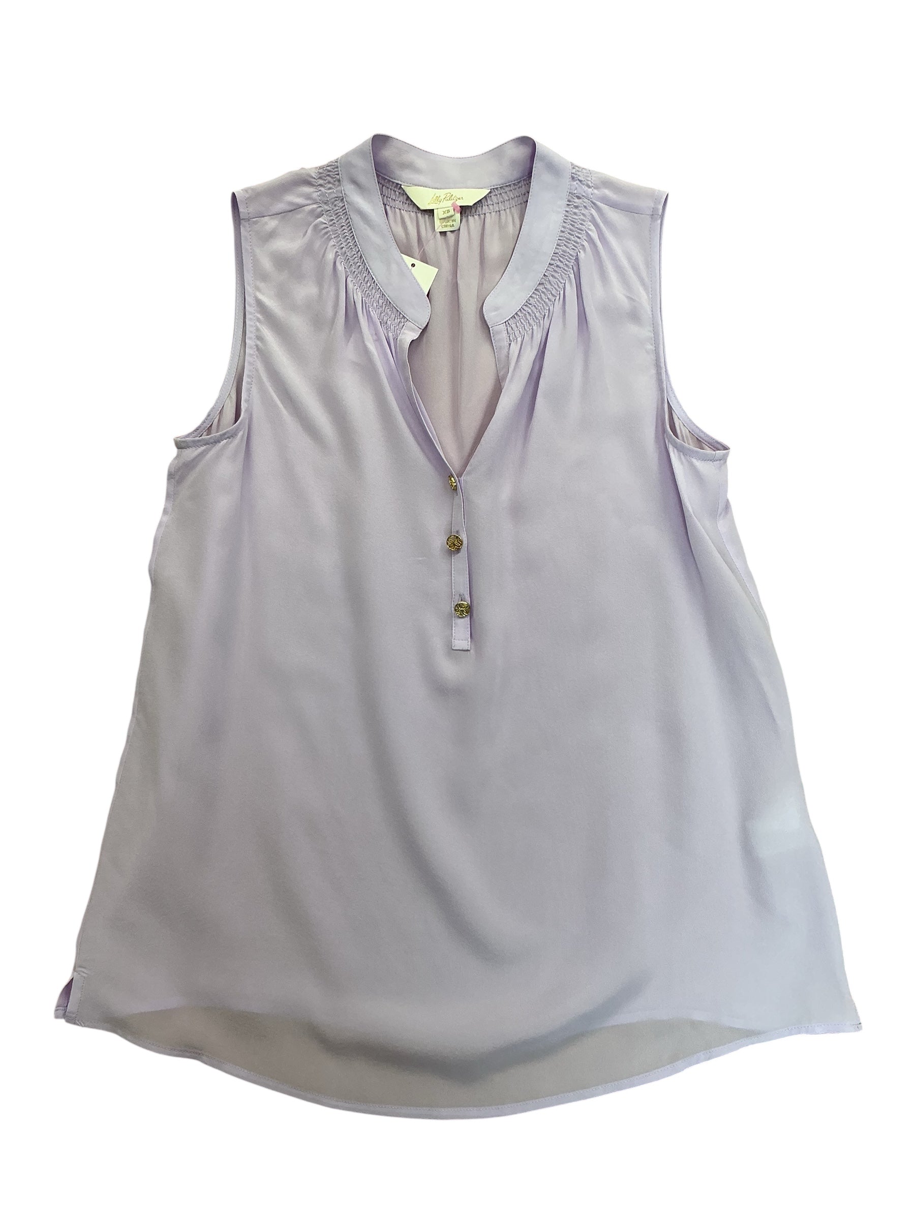 Lilly Pulitzer Elsa Silk Top Water Hyacinth - Size XS