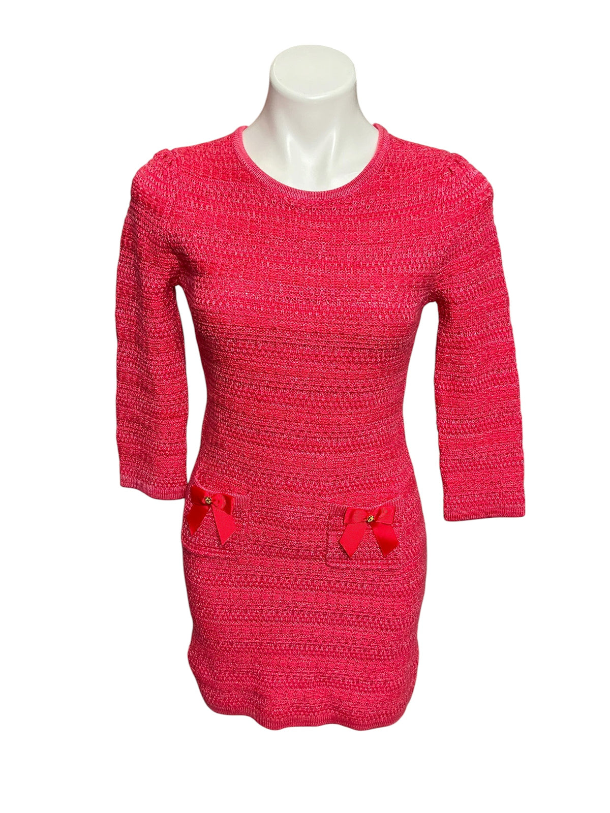 Lilly Pulitzer NWT Rhysa Sweater Dress Cherry Red Metallic Marl - Size XS