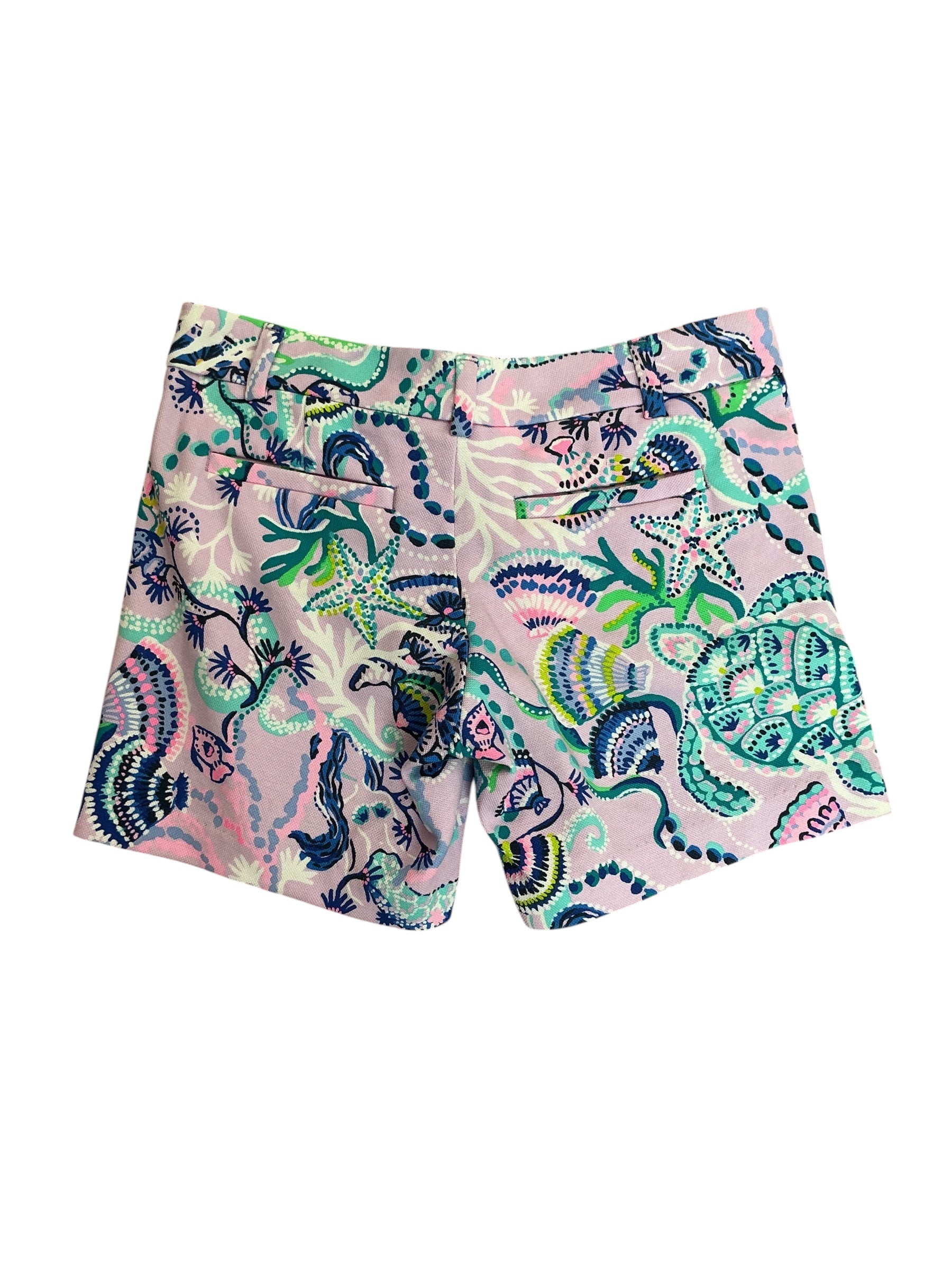 Lilly Pulitzer Jayne Knit Shorts Lilac Freesia Mermaid For You - Size 00