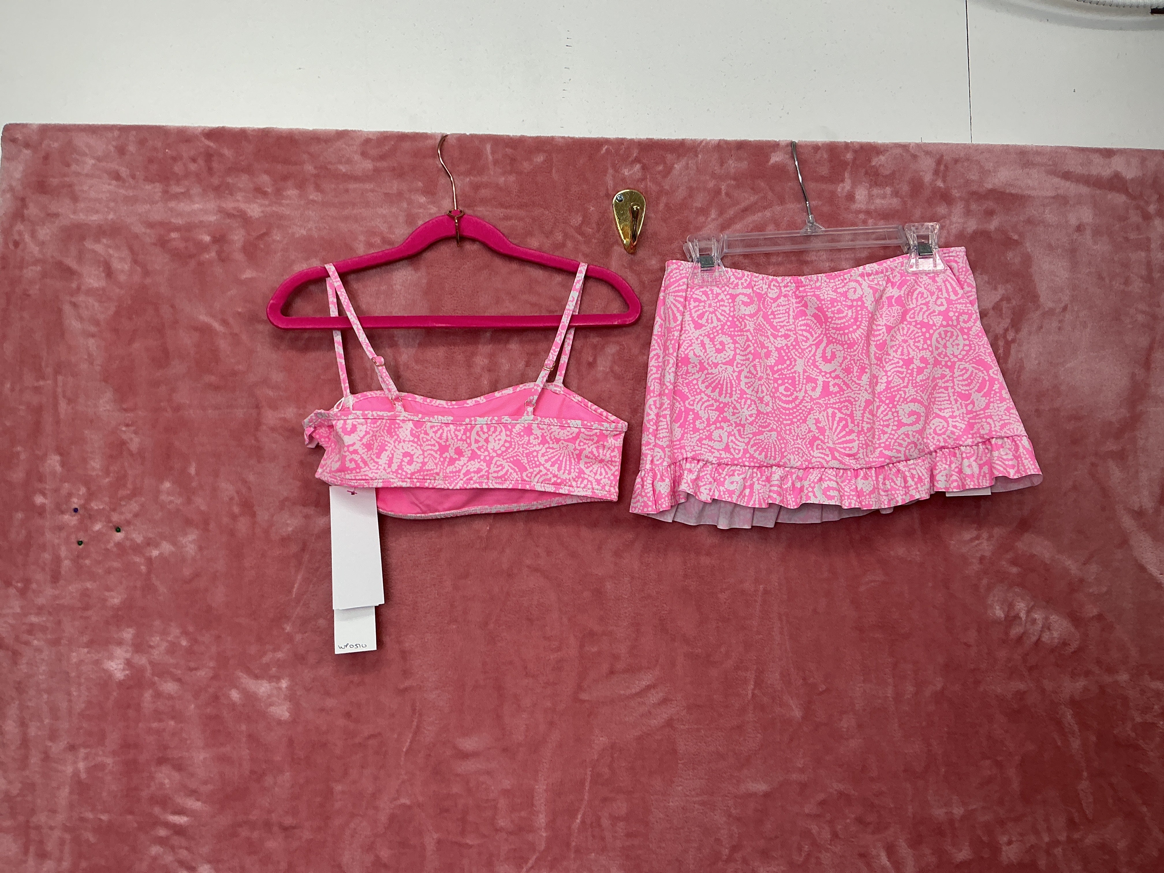 Lilly Pulitzer NWT Topher Bikini UPF 50+ Rousseau Pink Tidepool Treasures Swim - Size 10 Girls