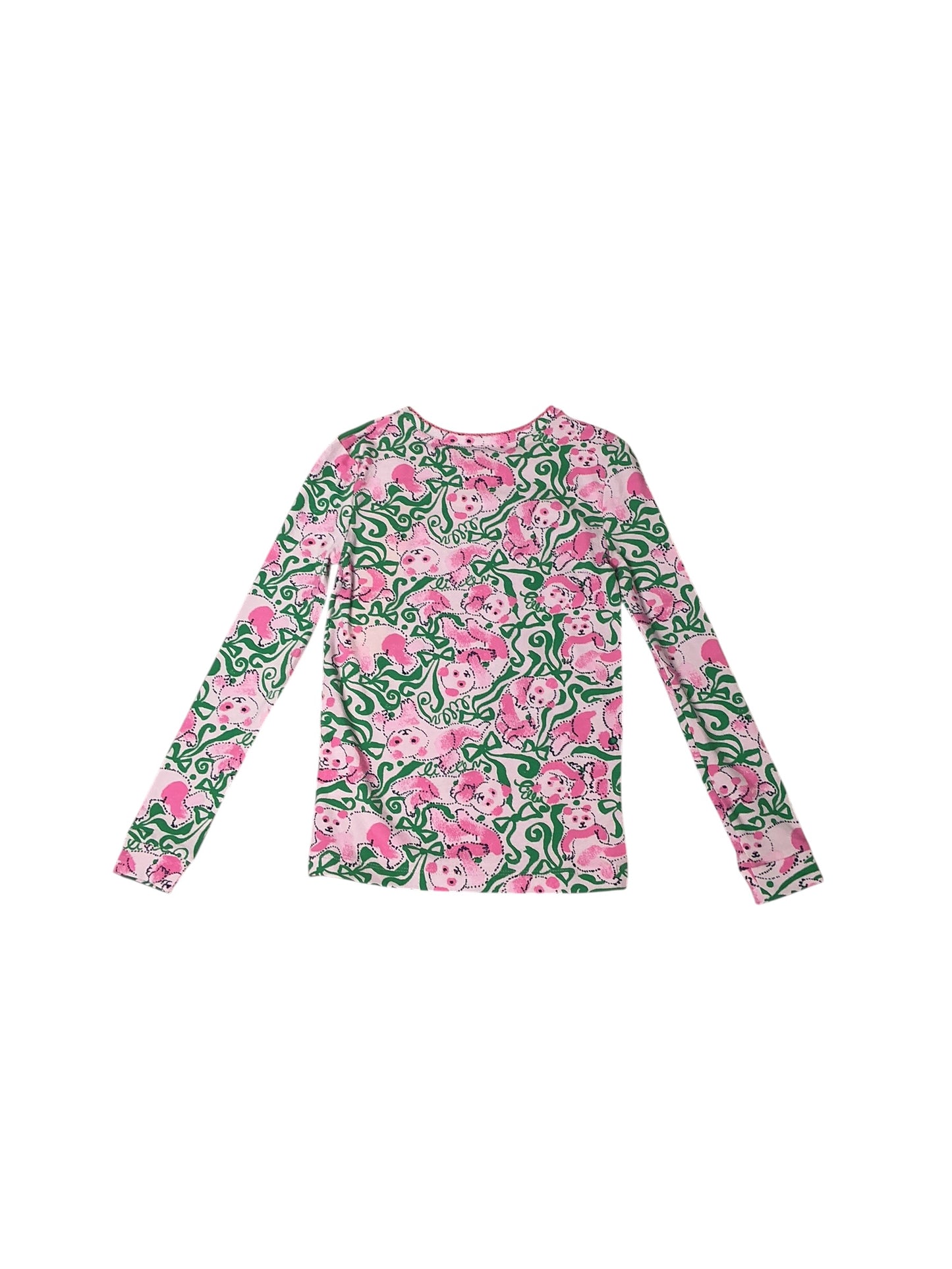 Lilly Pulitzer NWT Girls Mini Sammy Pajama Set Pink Quartz Panda N Bows - Size 1