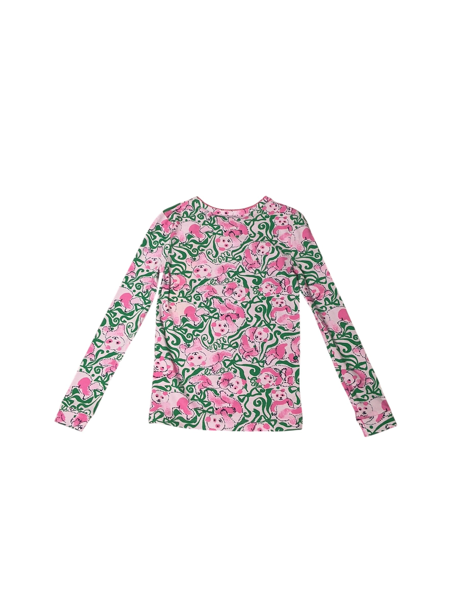 Lilly Pulitzer NWT Girls Mini Sammy Pajama Set Pink Quartz Panda N Bows - Size 1