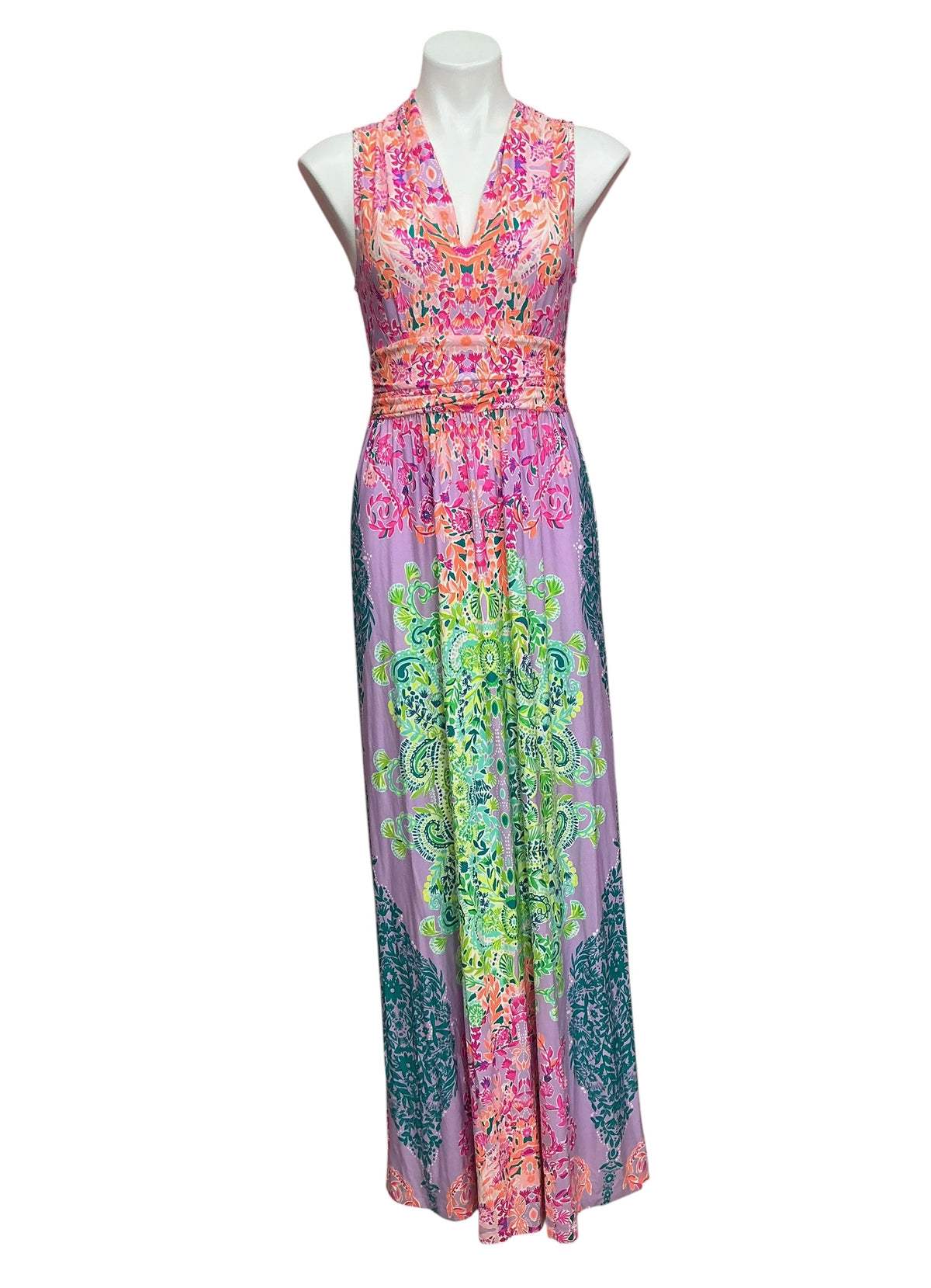 Lilly Pulitzer Pearce Maxi Dress Multi Sunshine Vibes Engineered - Size S