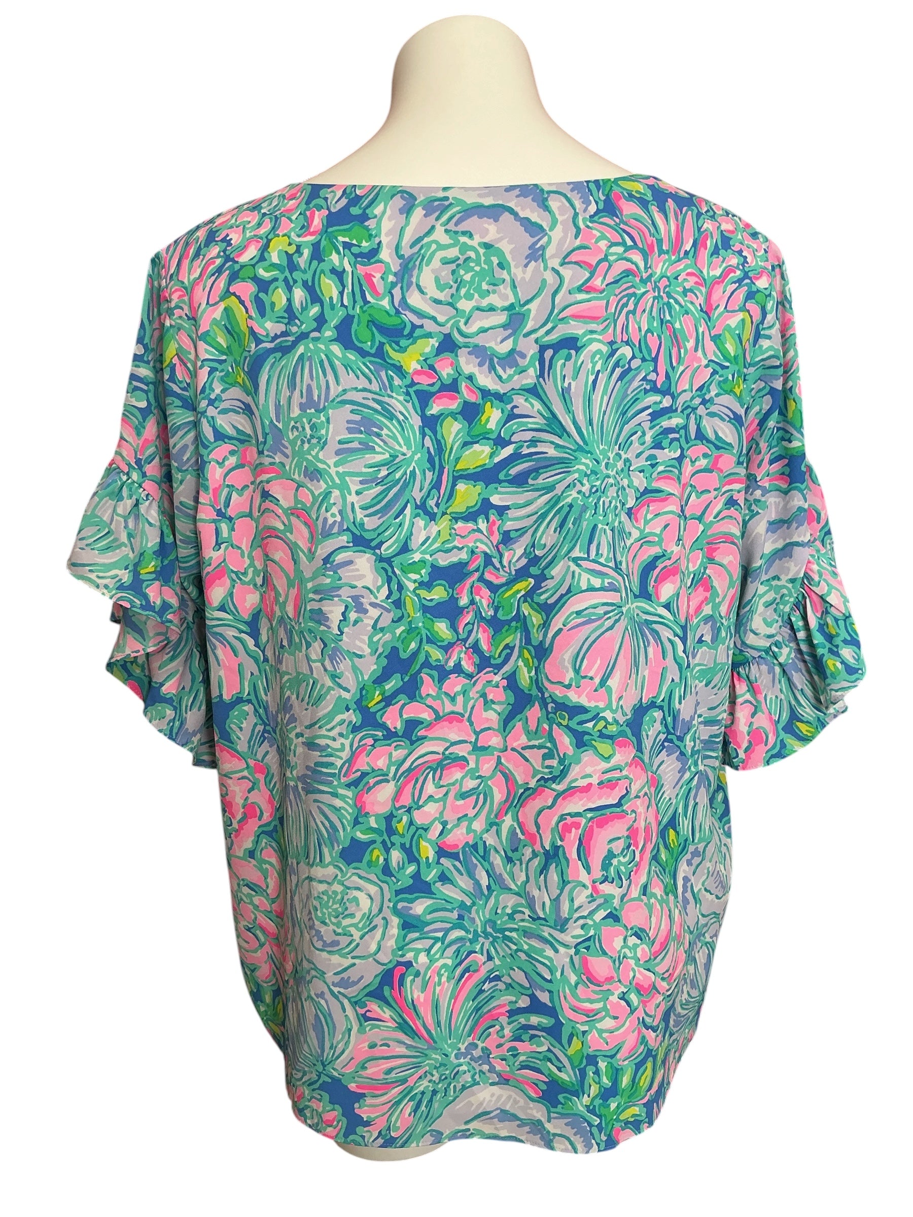 Lilly Pulitzer Darlah Lileeze Top Soleil Pink Good Hare Day - Size XL