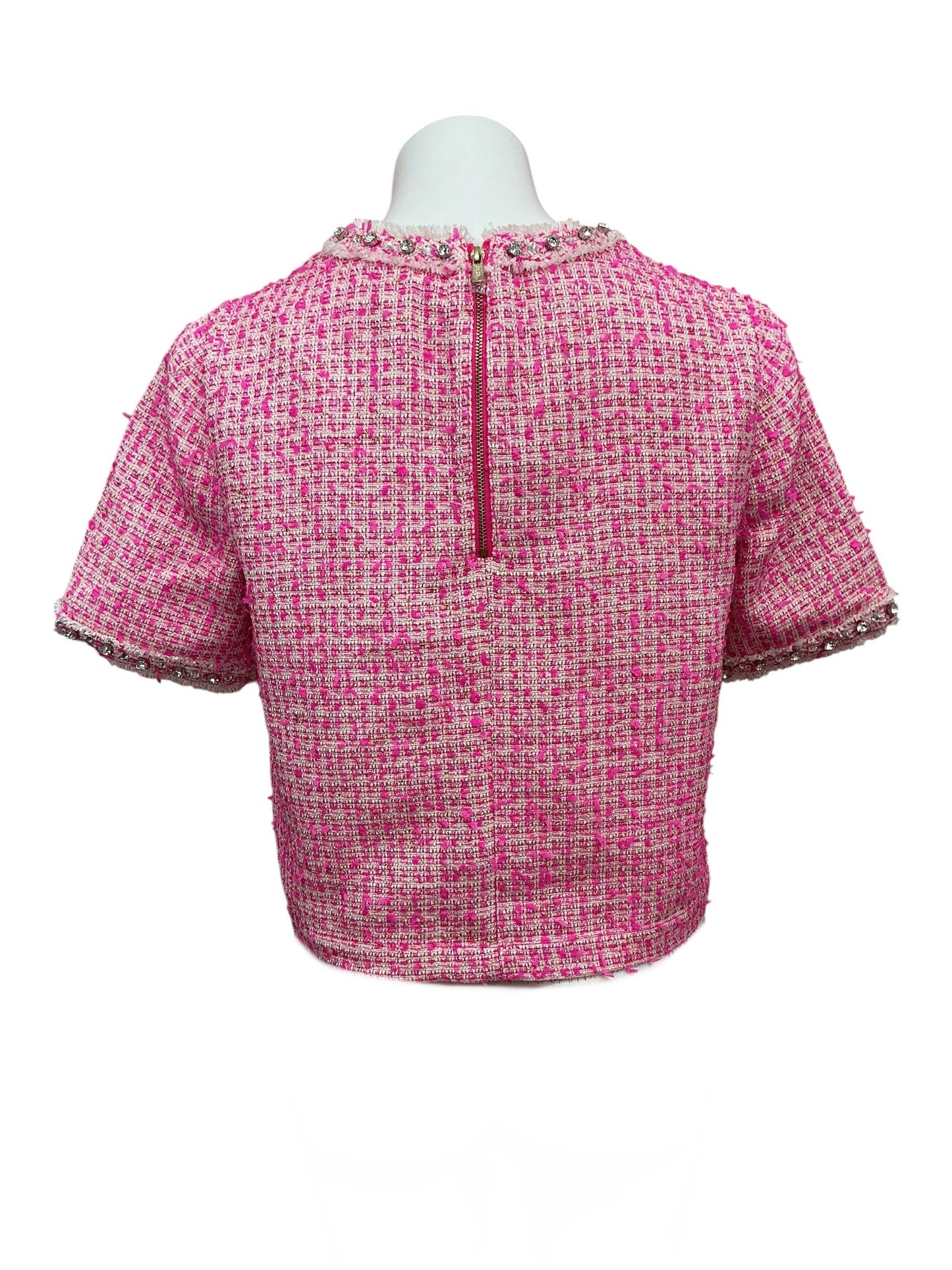 Lilly Pulitzer NWT Folie Top Pink Palms Fantasy Boucle - Size 4