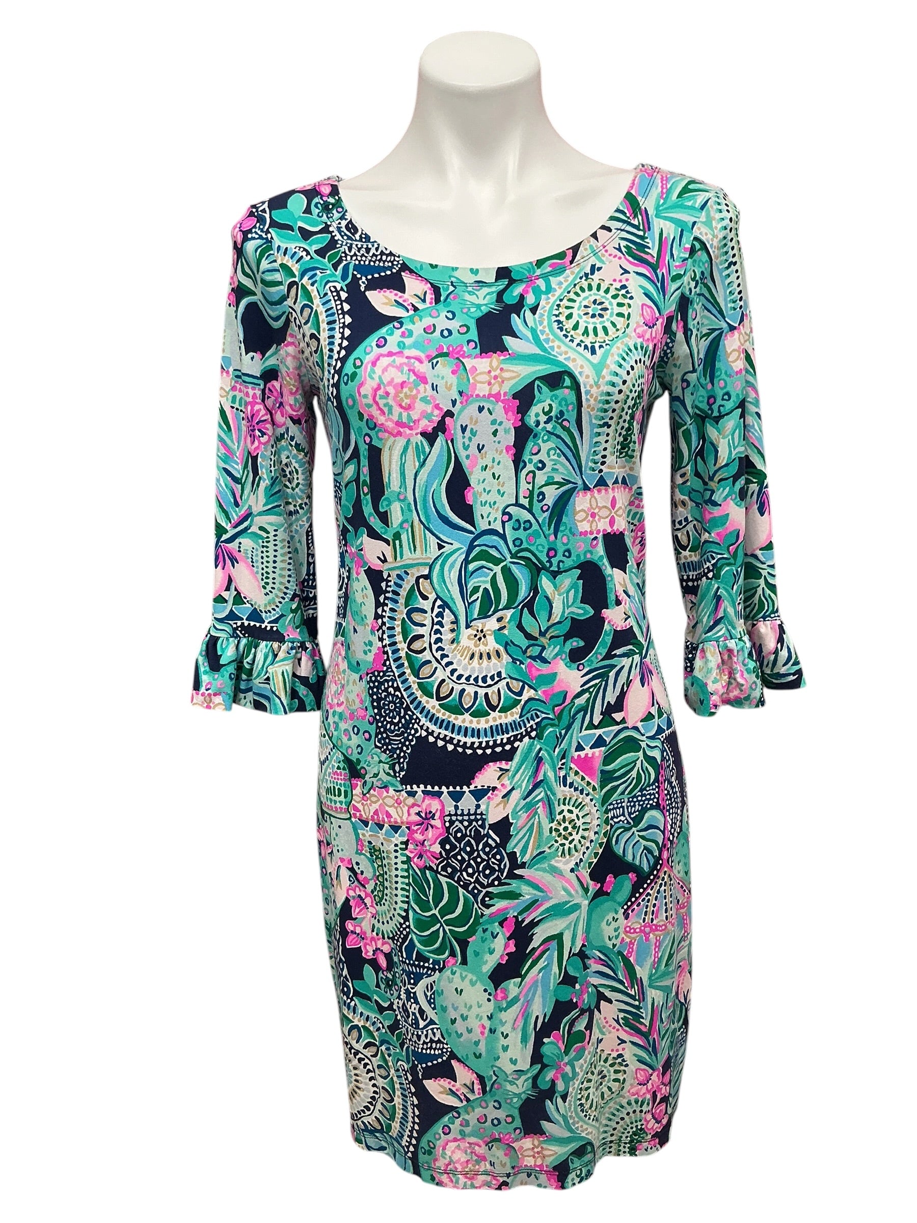 Lilly Pulitzer Sophie Ruffle Dress Lookin Sharp - Size M