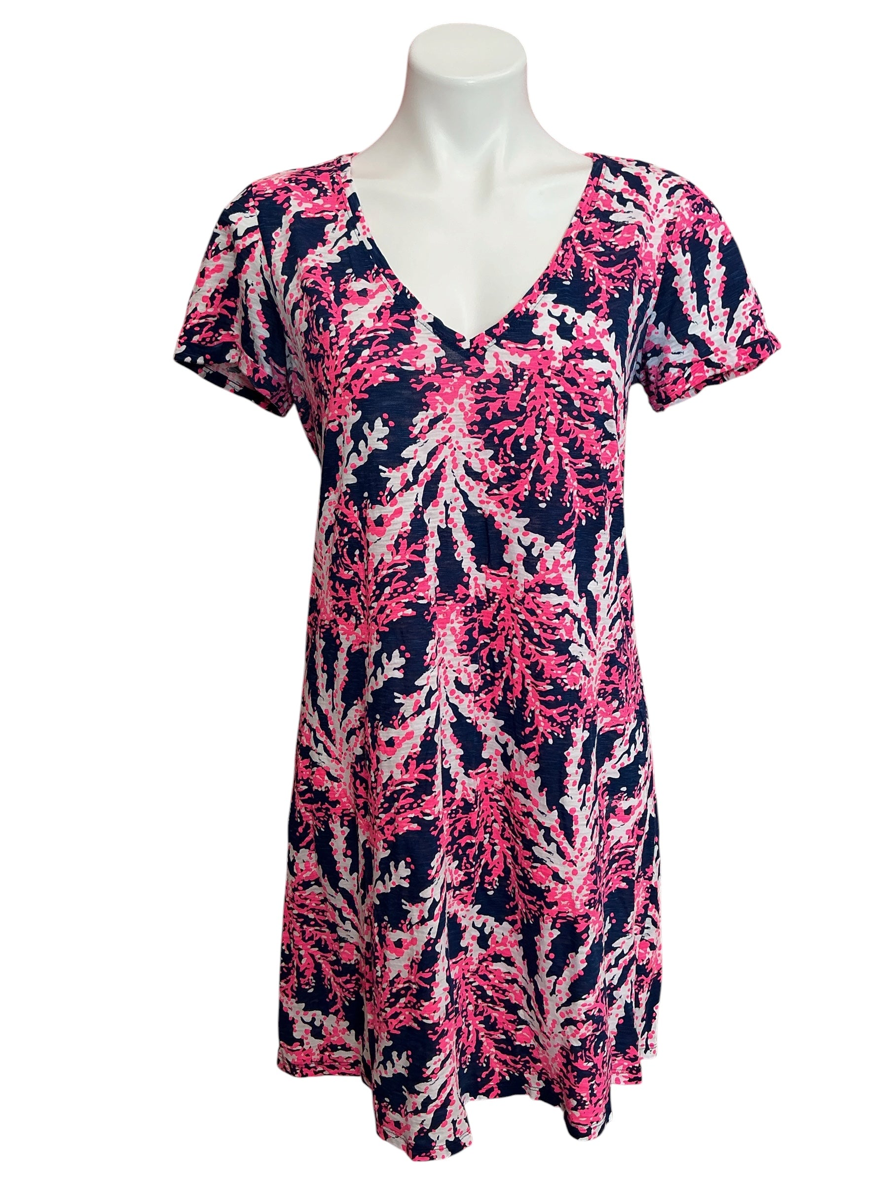 Lilly Pulitzer Jessica T Shirt Dress Nauti Navy Beyond The Sea - Size M